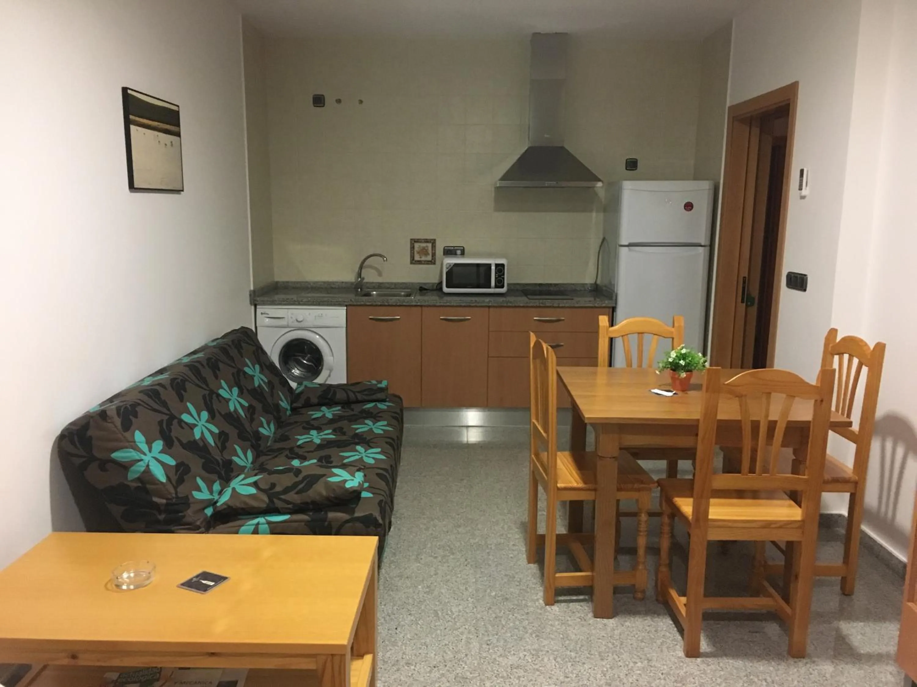 Kitchen or kitchenette in Hotel Albanta