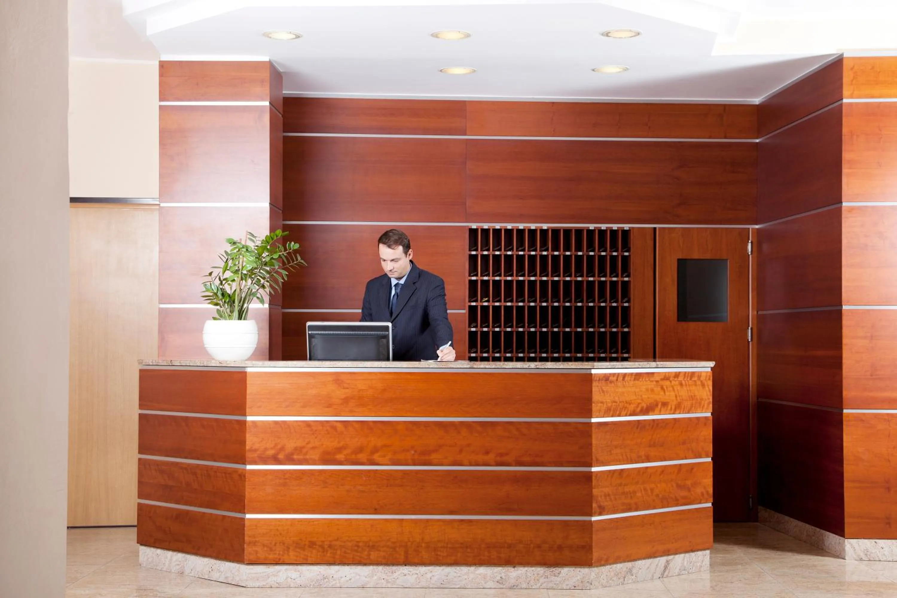 Lobby or reception in Hotel Meridiano
