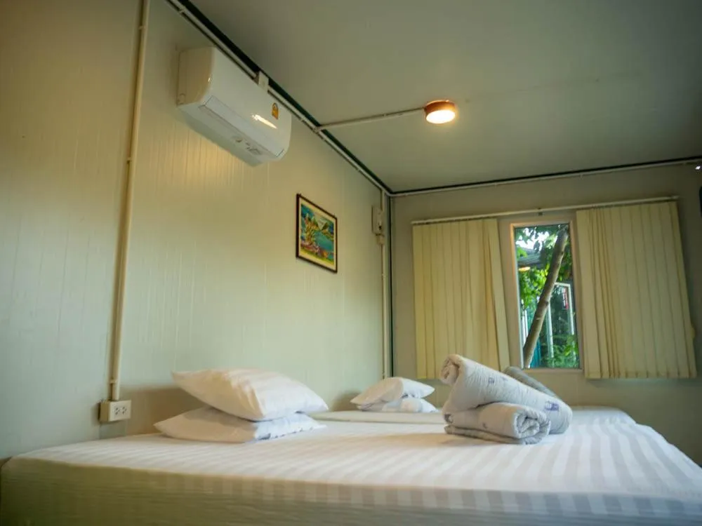 Bed in Beach Box Resort at Rimlay Rayong