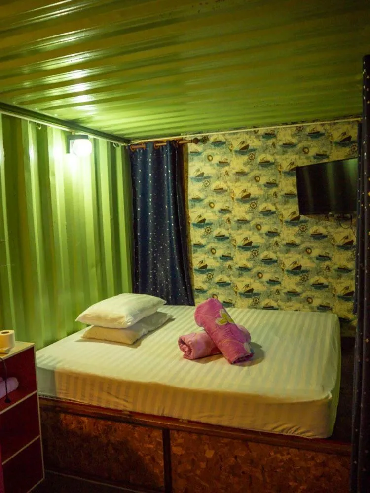 Bed in Beach Box Resort at Rimlay Rayong