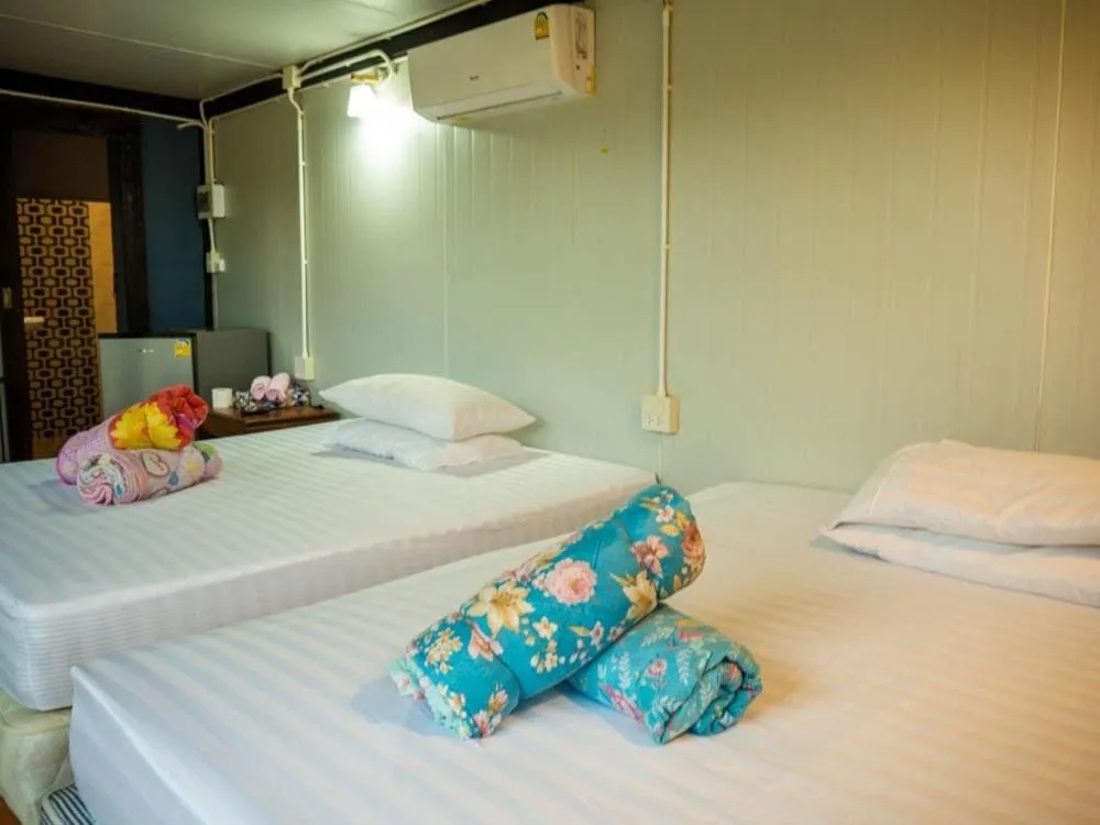 Bed in Beach Box Resort at Rimlay Rayong