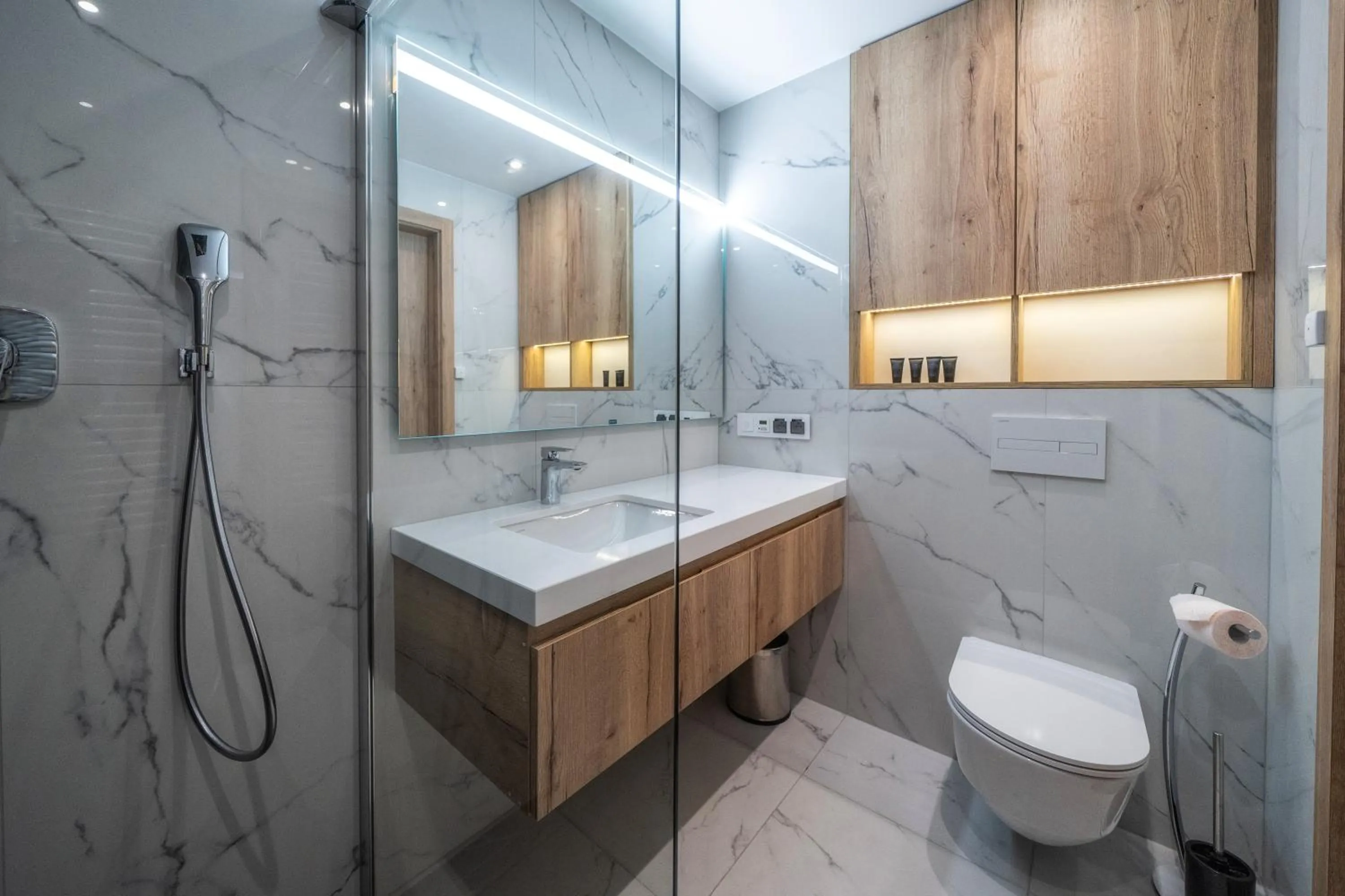 Shower in Meta Apartments