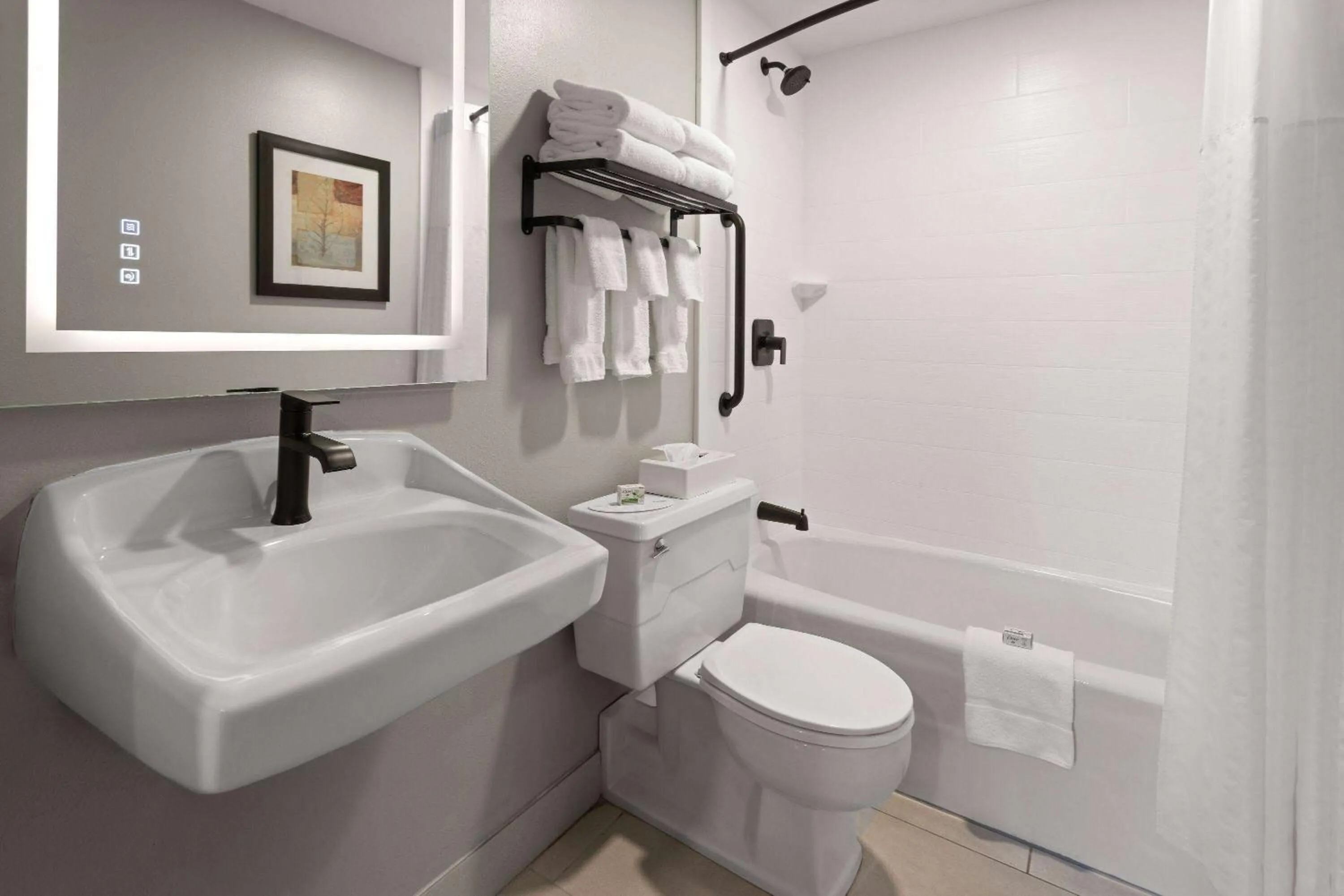 Bathroom in Hawthorn Extended Stay by Wyndham Ellsworth Bar Harbor