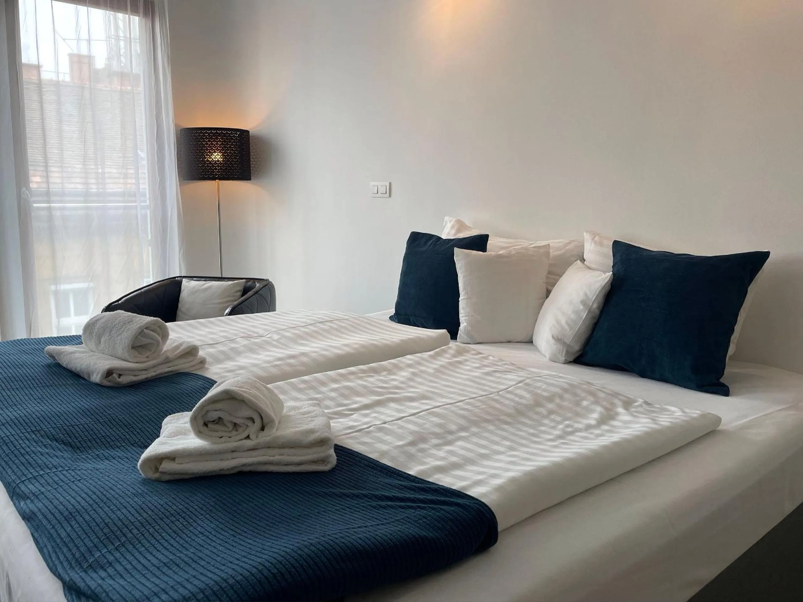 Bed in Smart Hotel Budapest