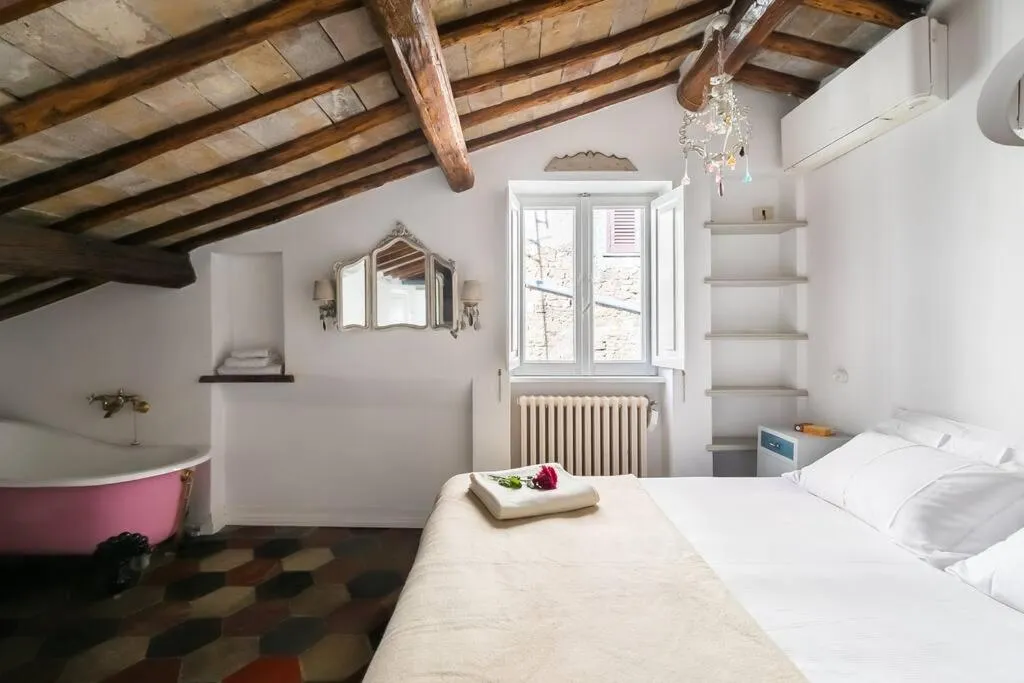 Bed in Scala Lovely Terrace Apartment