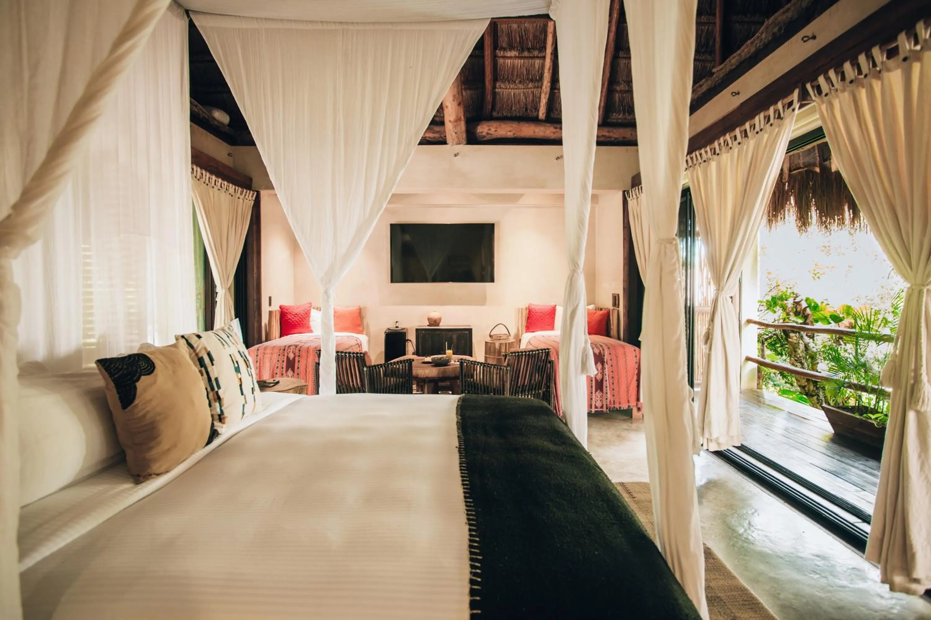 Bedroom, Bed in Orchid House Tulum Jungle