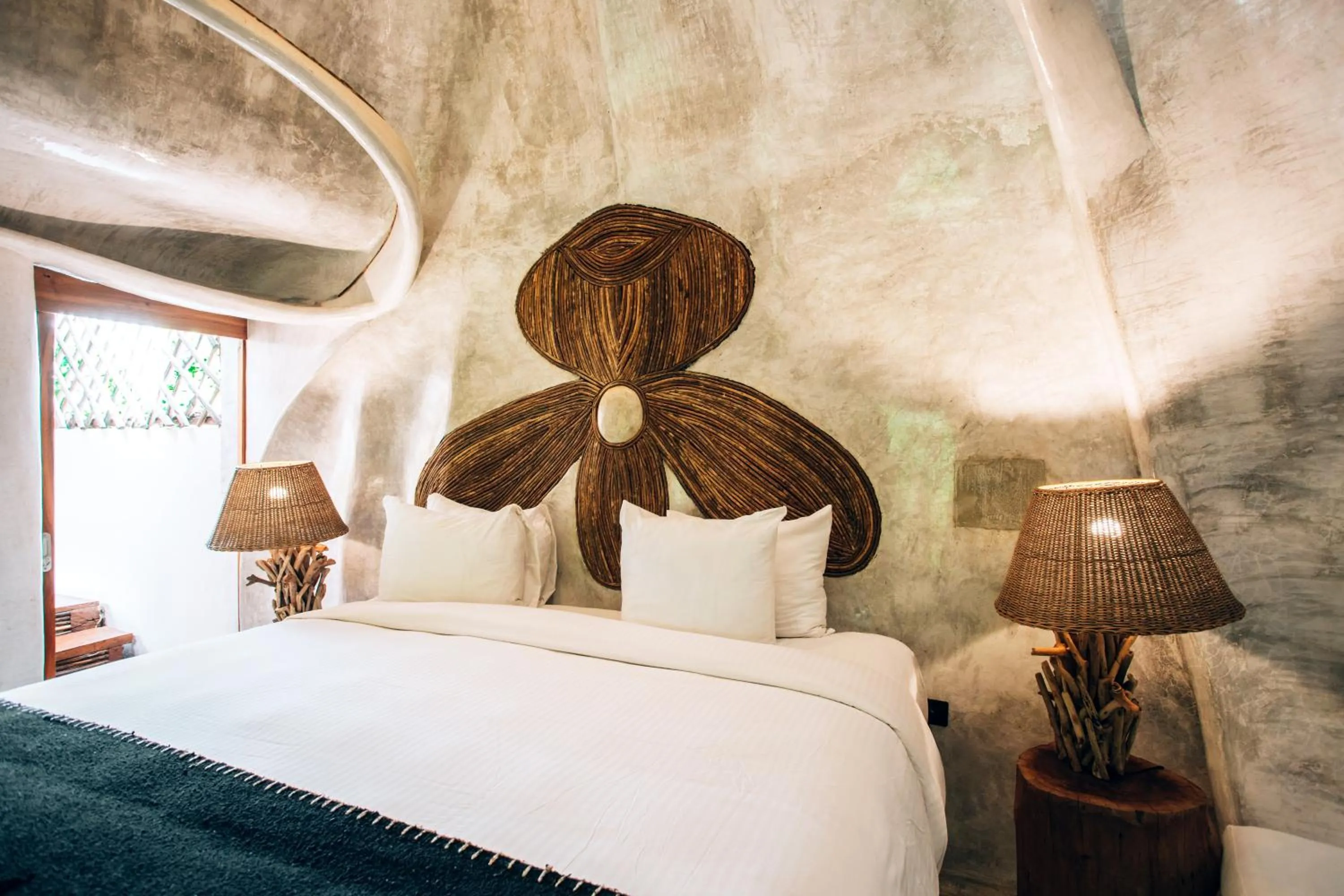 Bed in Orchid House Tulum Jungle