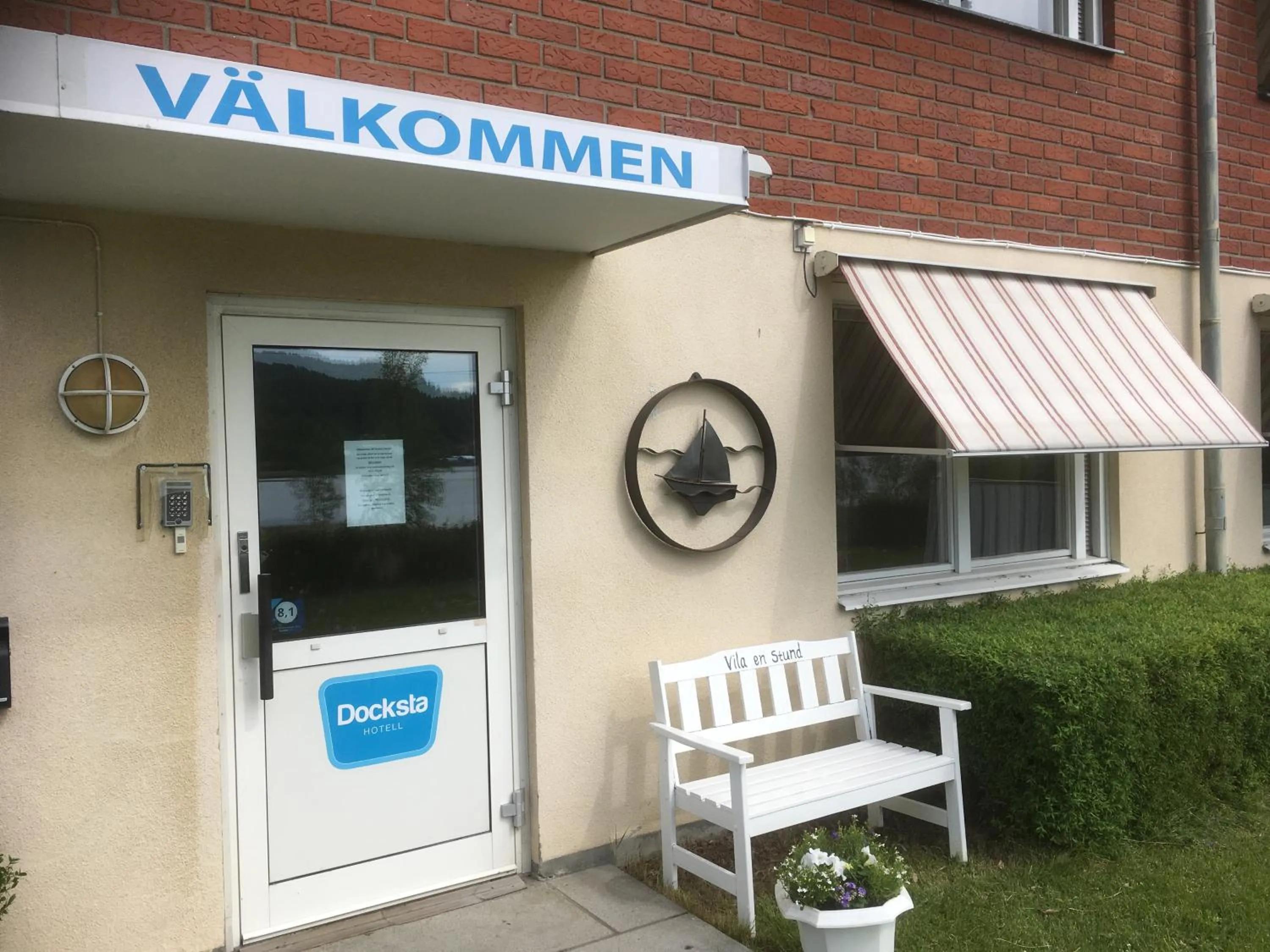 Facade/entrance in Docksta Hotell