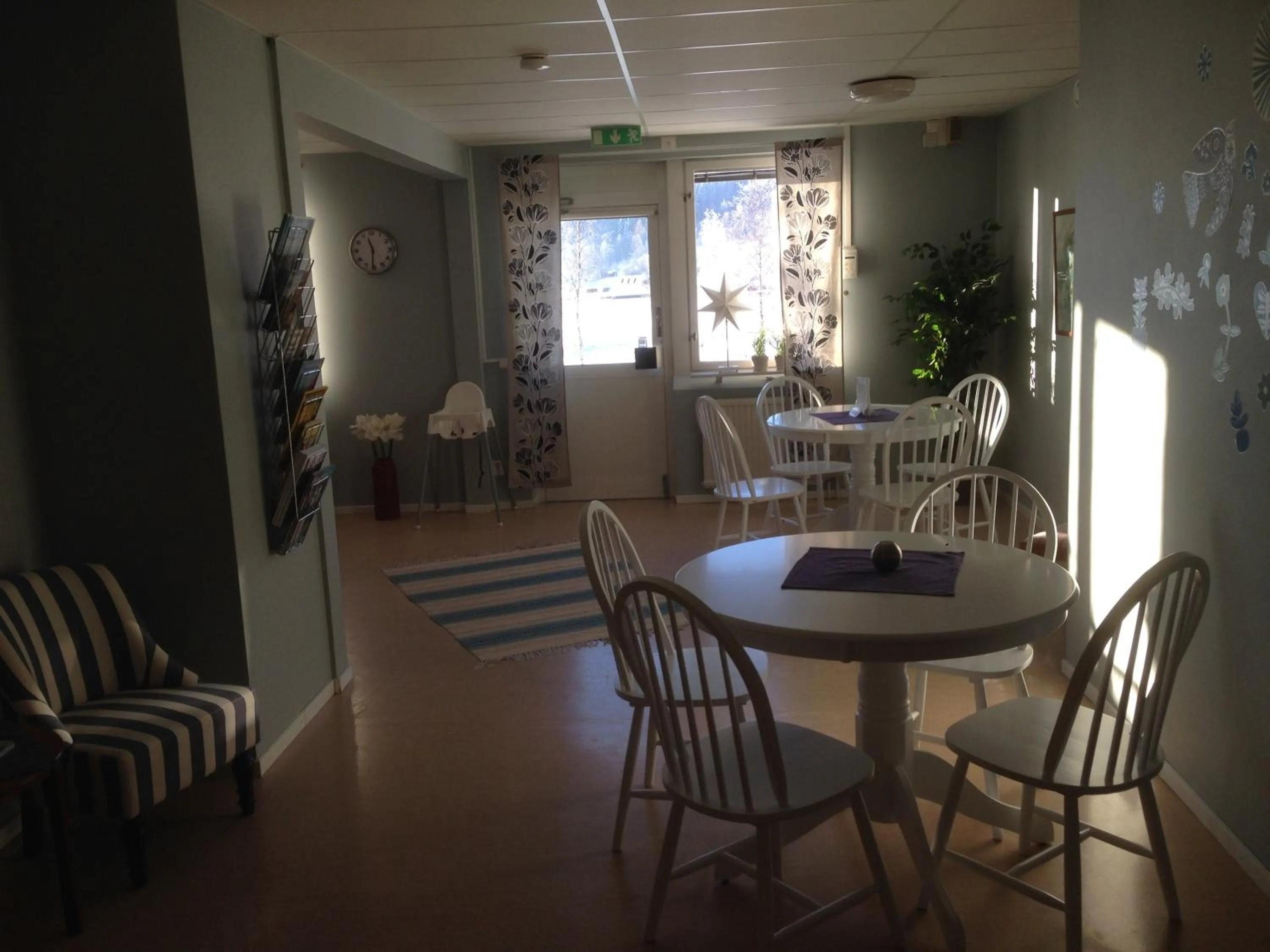 Communal kitchen in Docksta Hotell