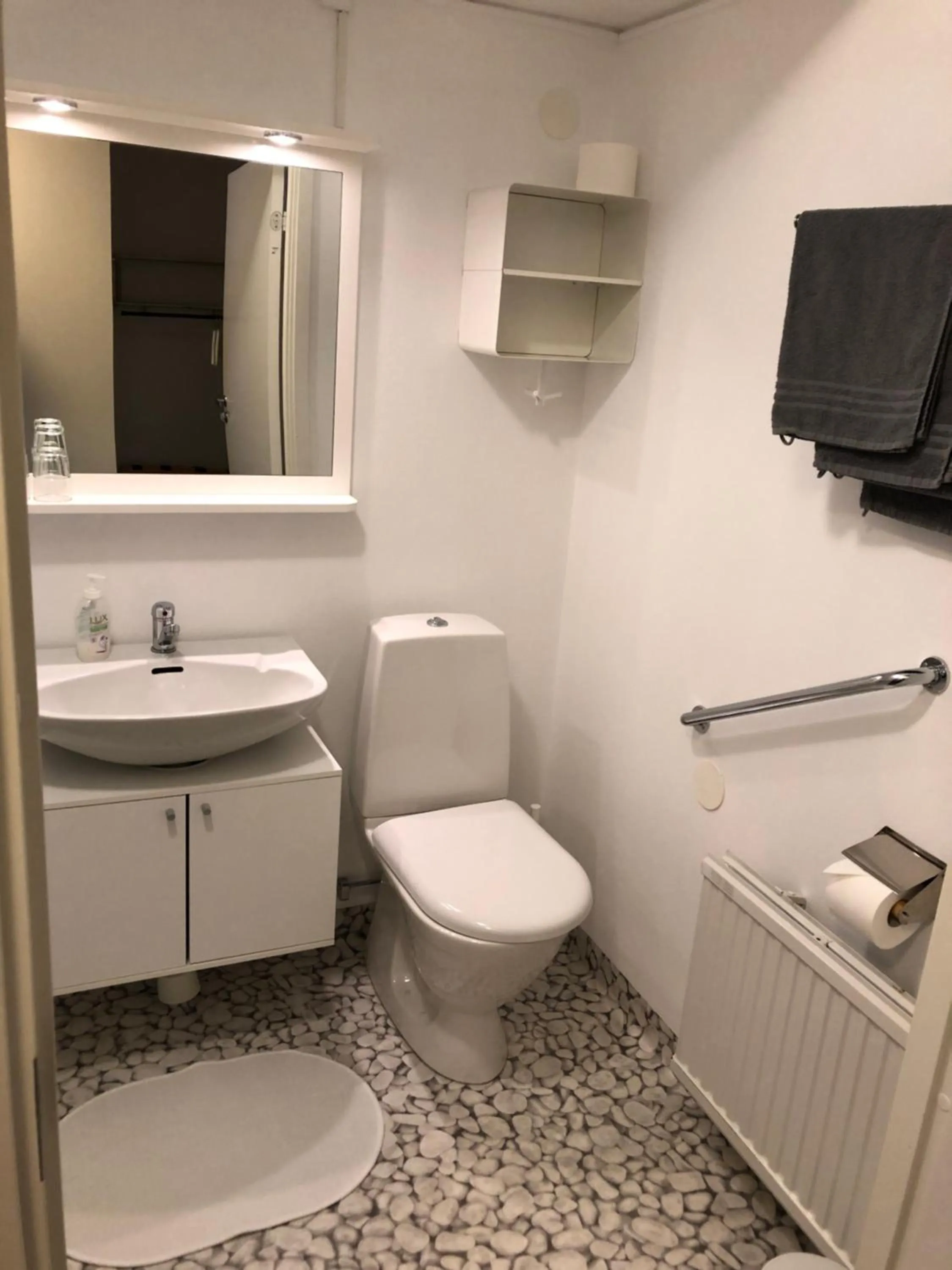 Toilet in Docksta Hotell