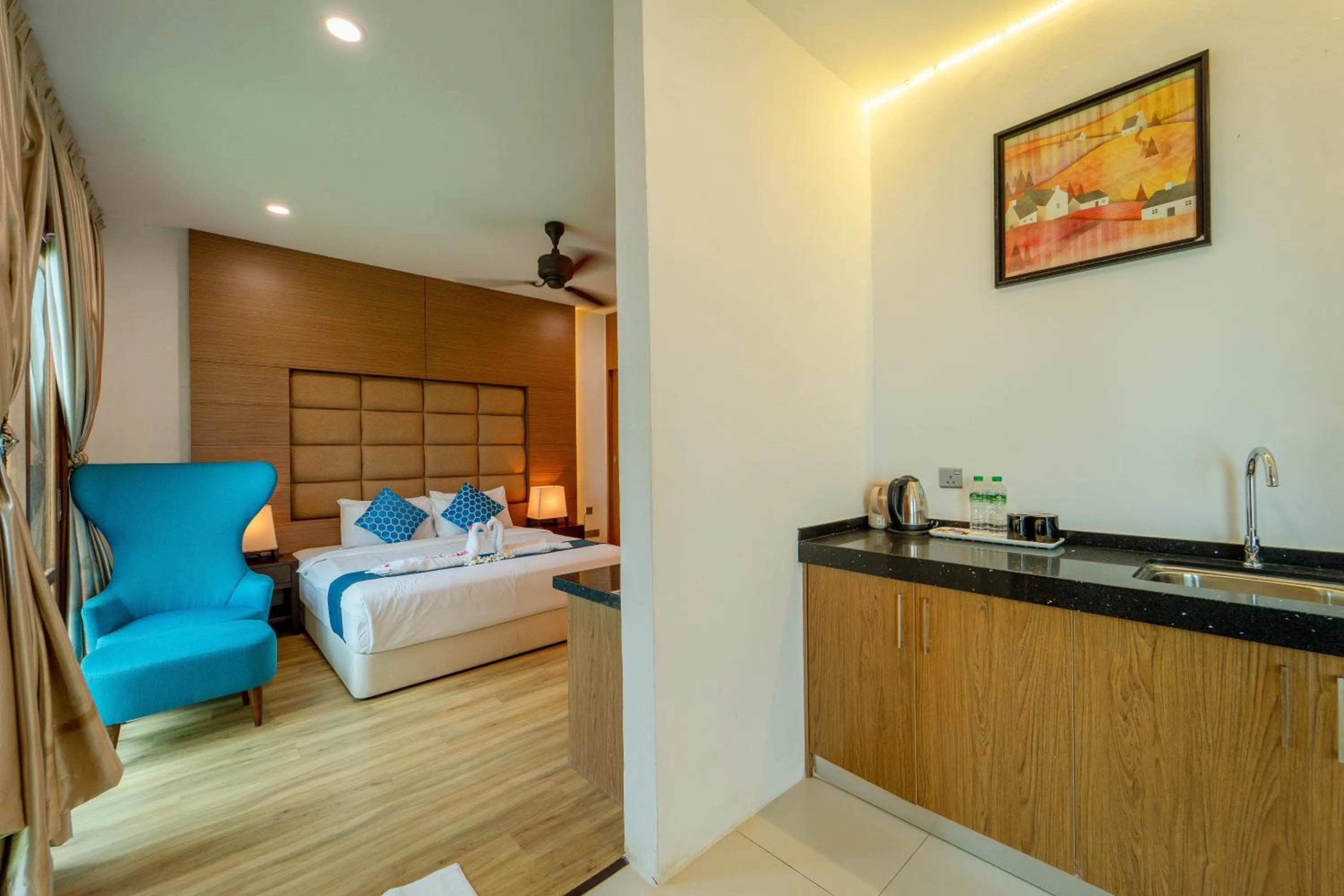 Bed in SANDY GARDEN RESORT LANGKAWI