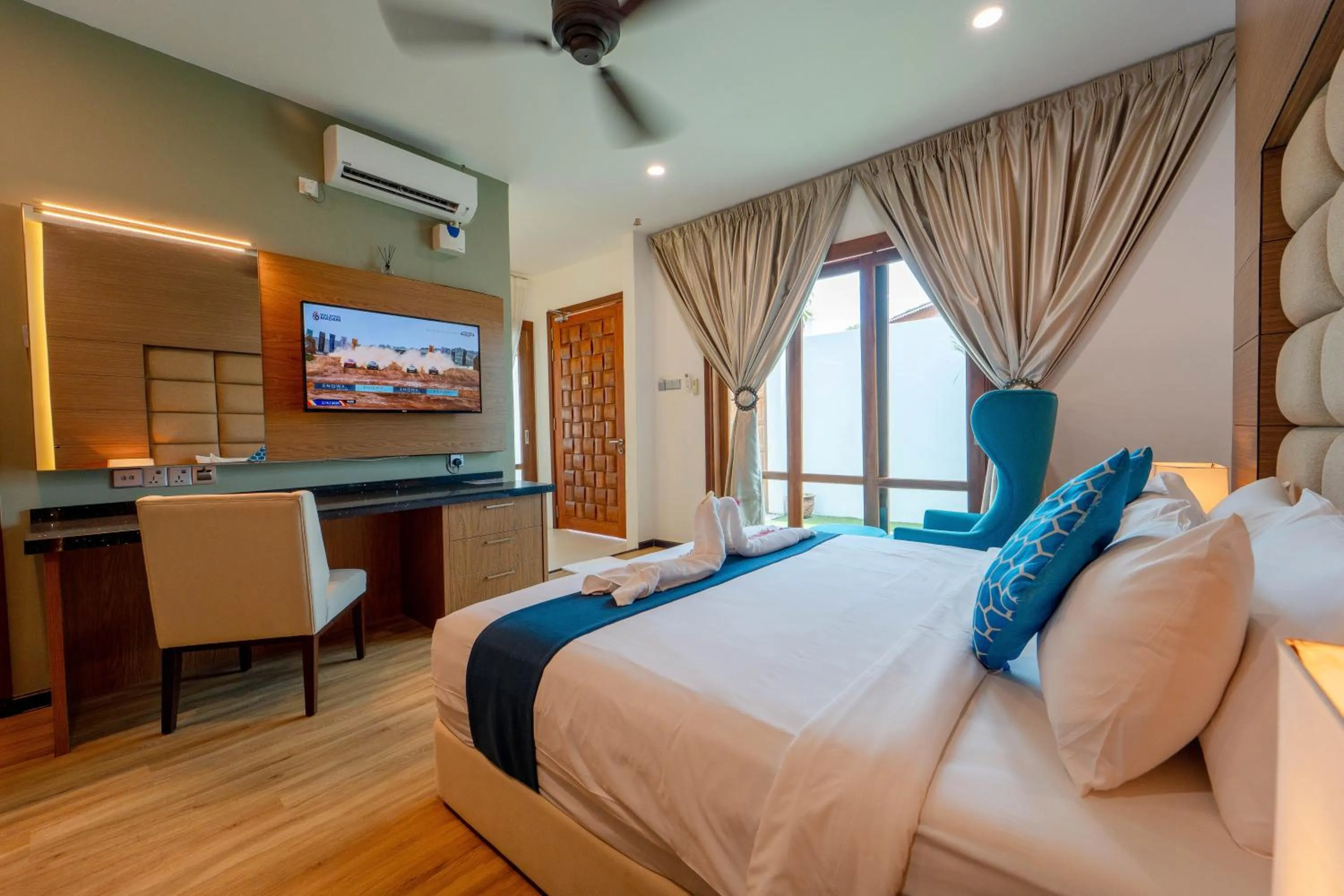 Bed in SANDY GARDEN RESORT LANGKAWI