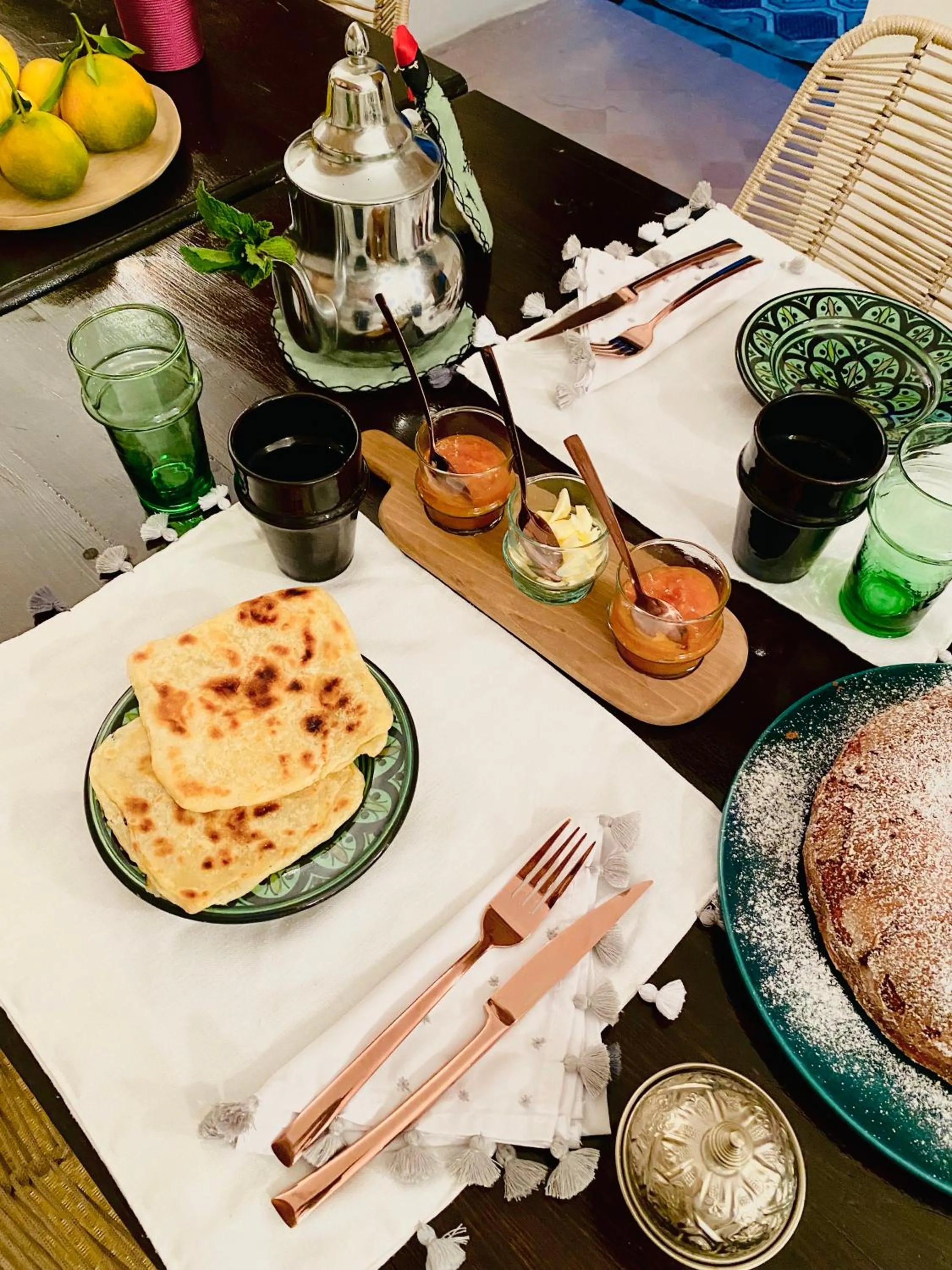 Food and drinks in Riad Wabisabi