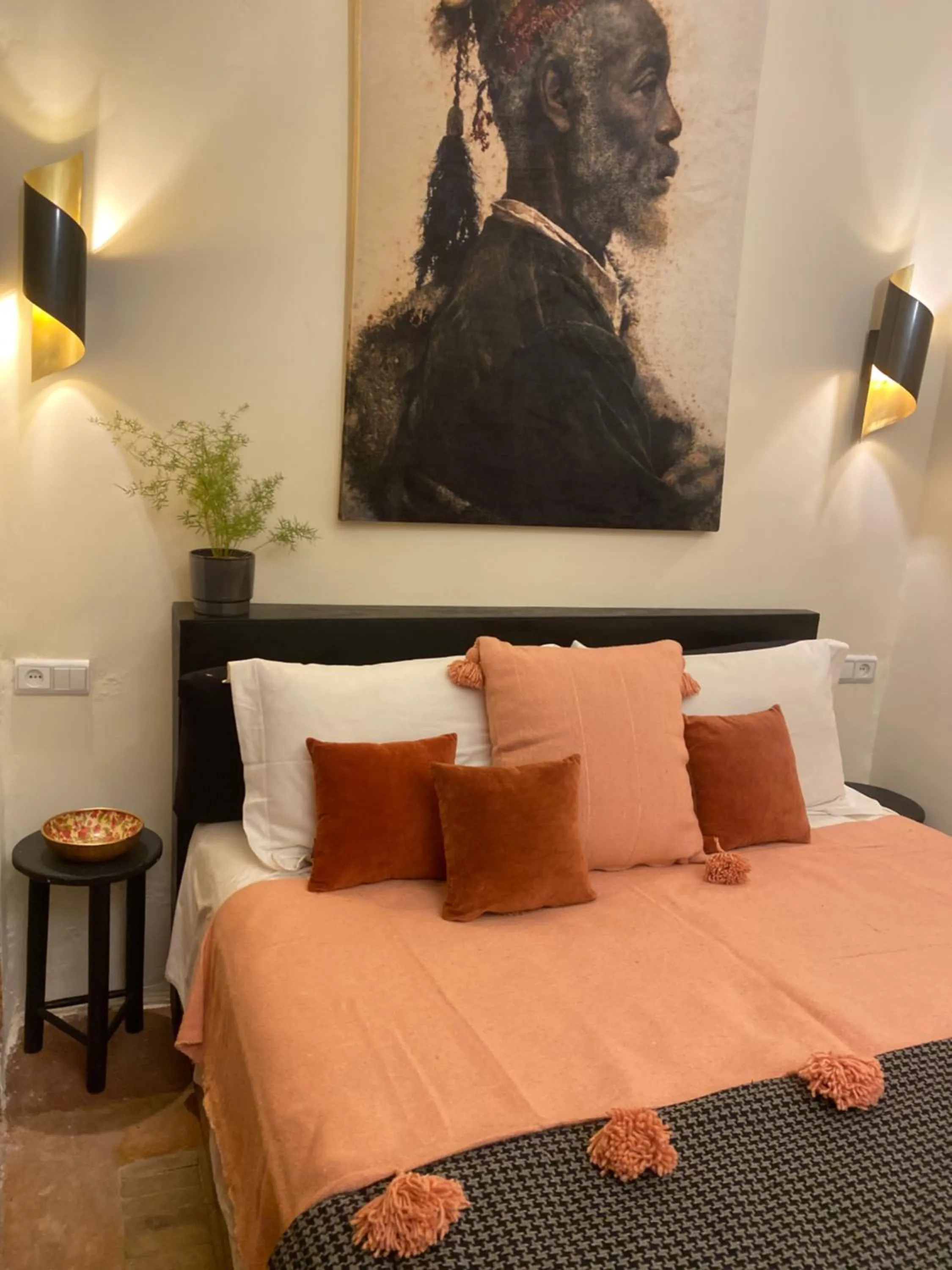 Bed in Riad Wabisabi