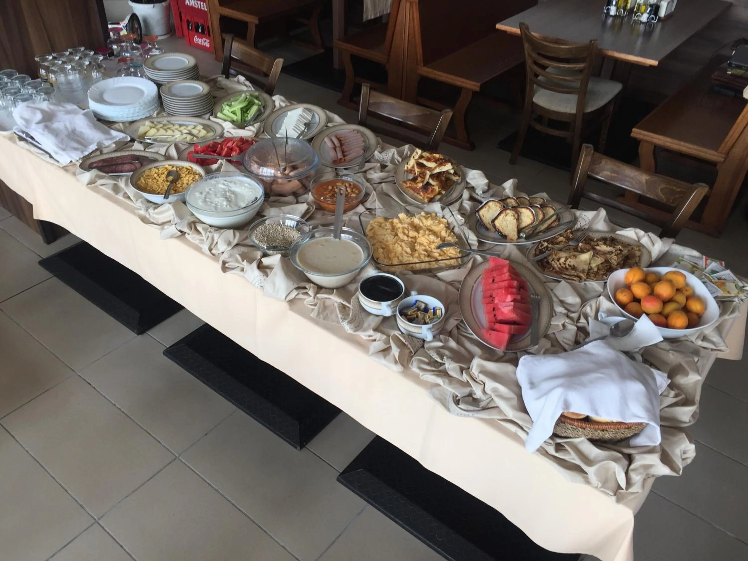 Buffet breakfast in Family Hotel Piter