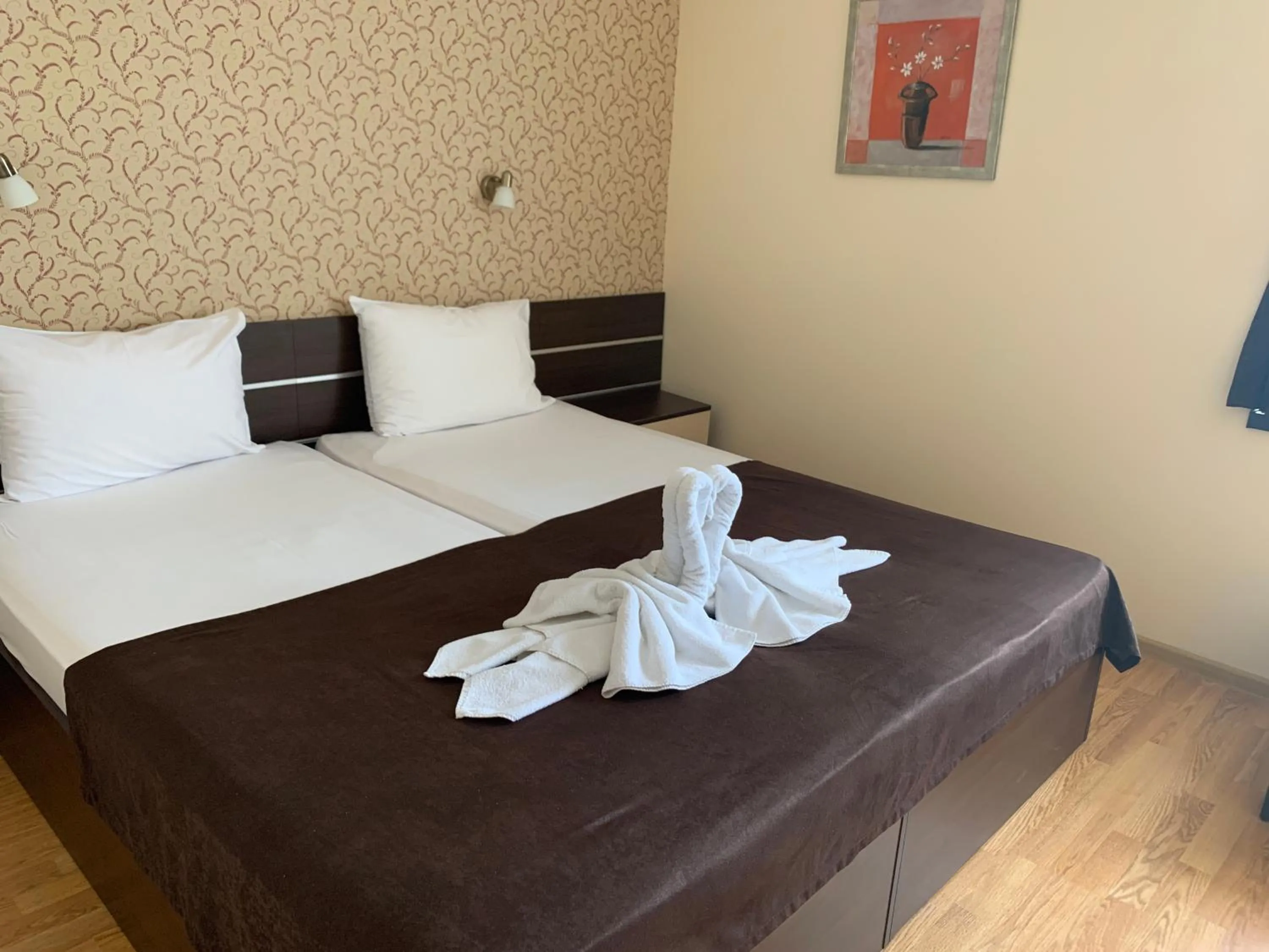 Bed in Family Hotel Piter