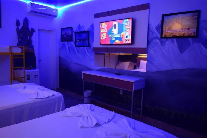 Bed in Pousada Country K no Parque Aquamak