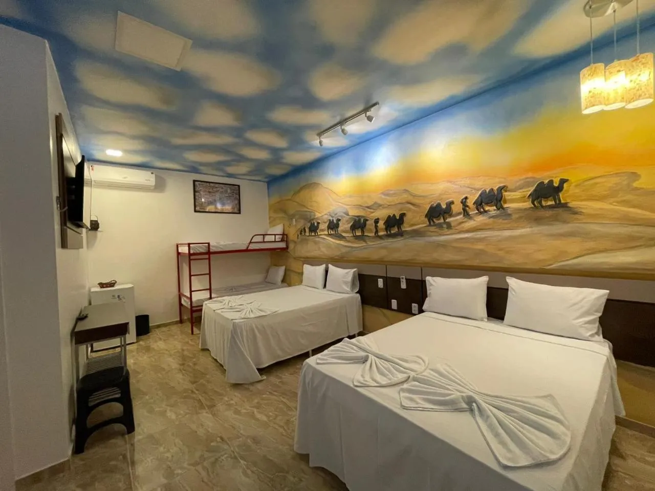 Bed in Pousada Country K no Parque Aquamak