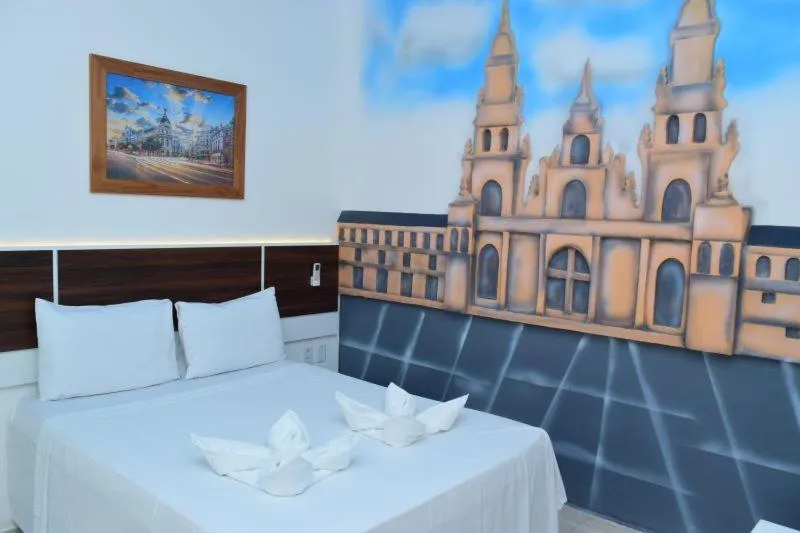 Bed in Pousada Country K no Parque Aquamak