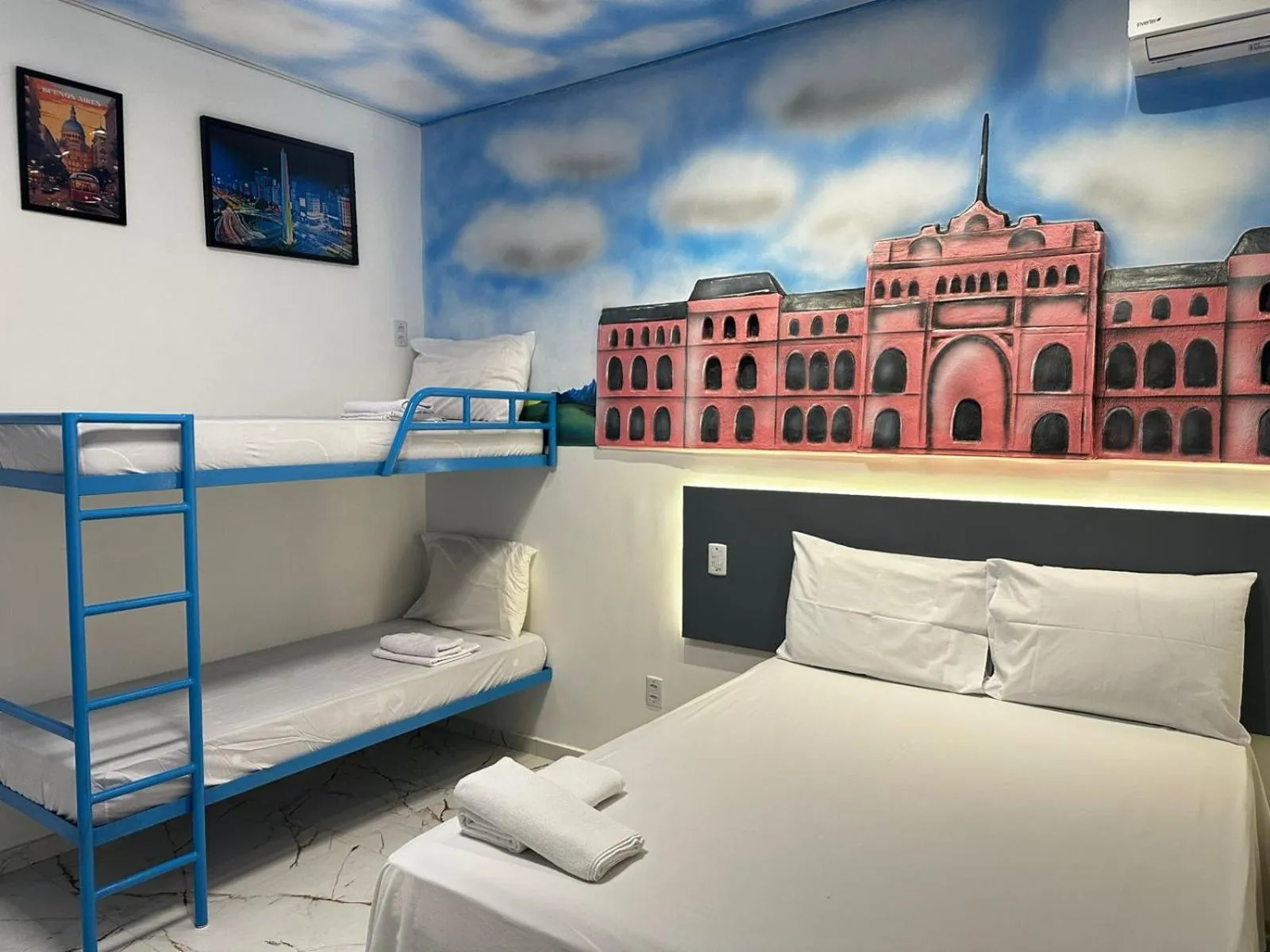 Bed in Pousada Country K no Parque Aquamak