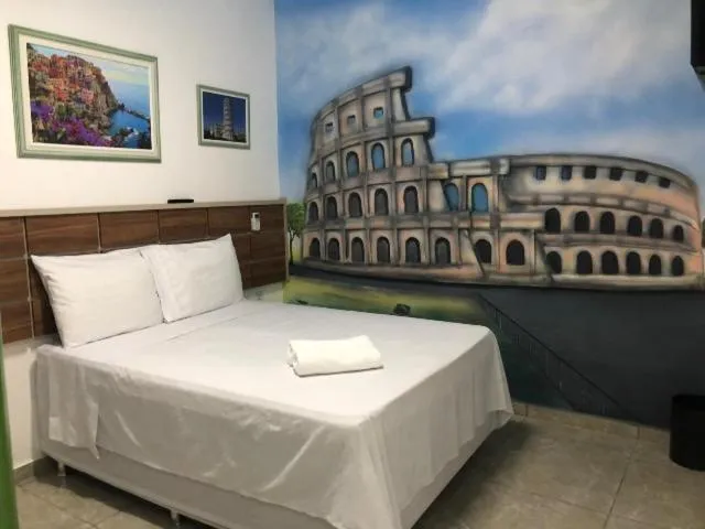 Bed in Pousada Country K no Parque Aquamak