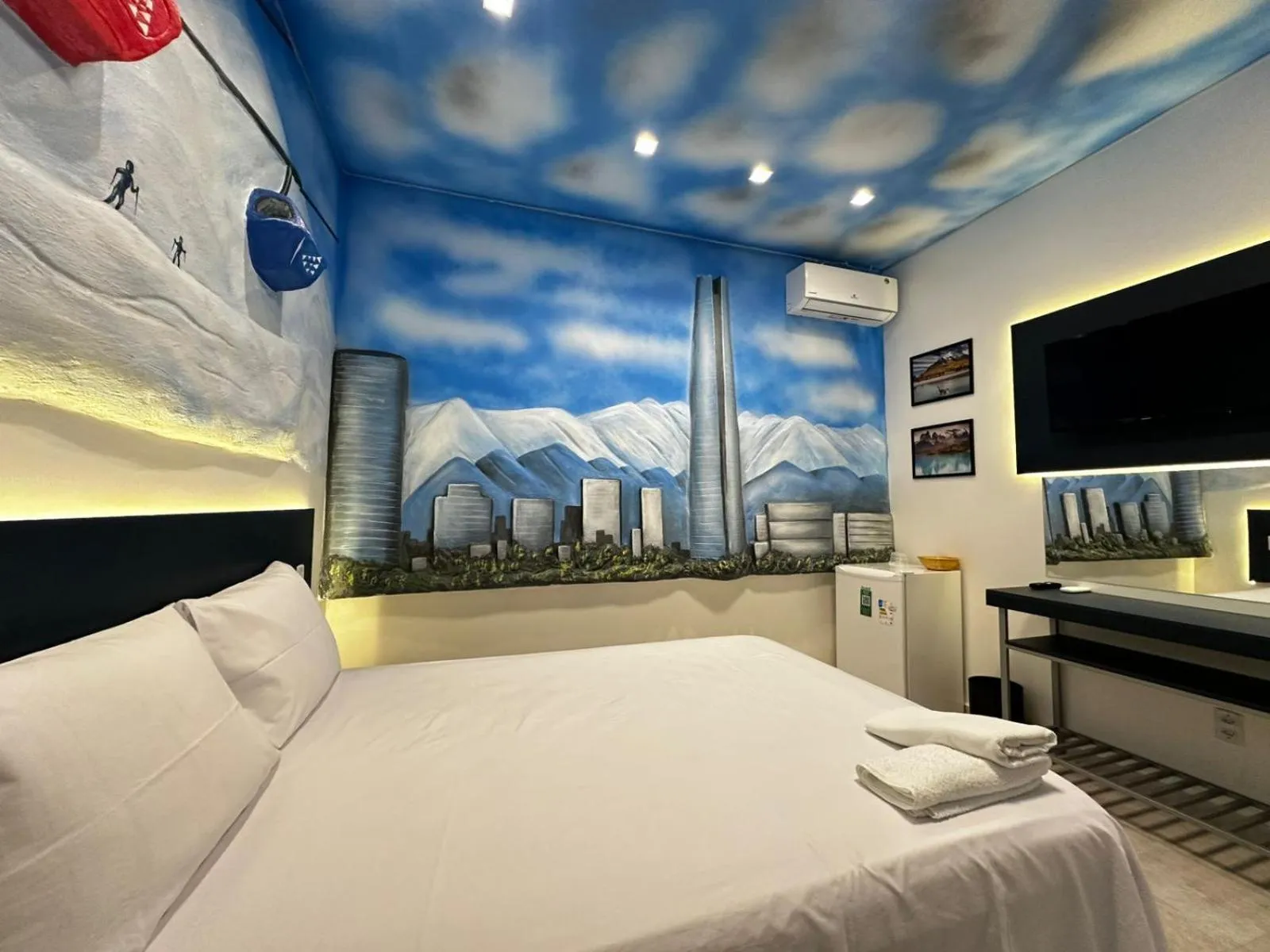 Bed in Pousada Country K no Parque Aquamak