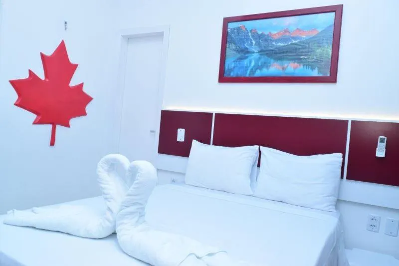 Bed in Pousada Country K no Parque Aquamak