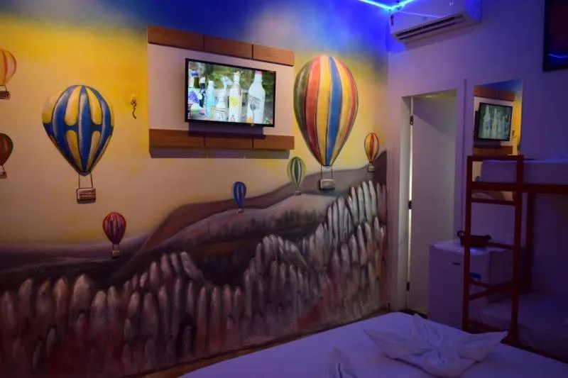 Bed in Pousada Country K no Parque Aquamak