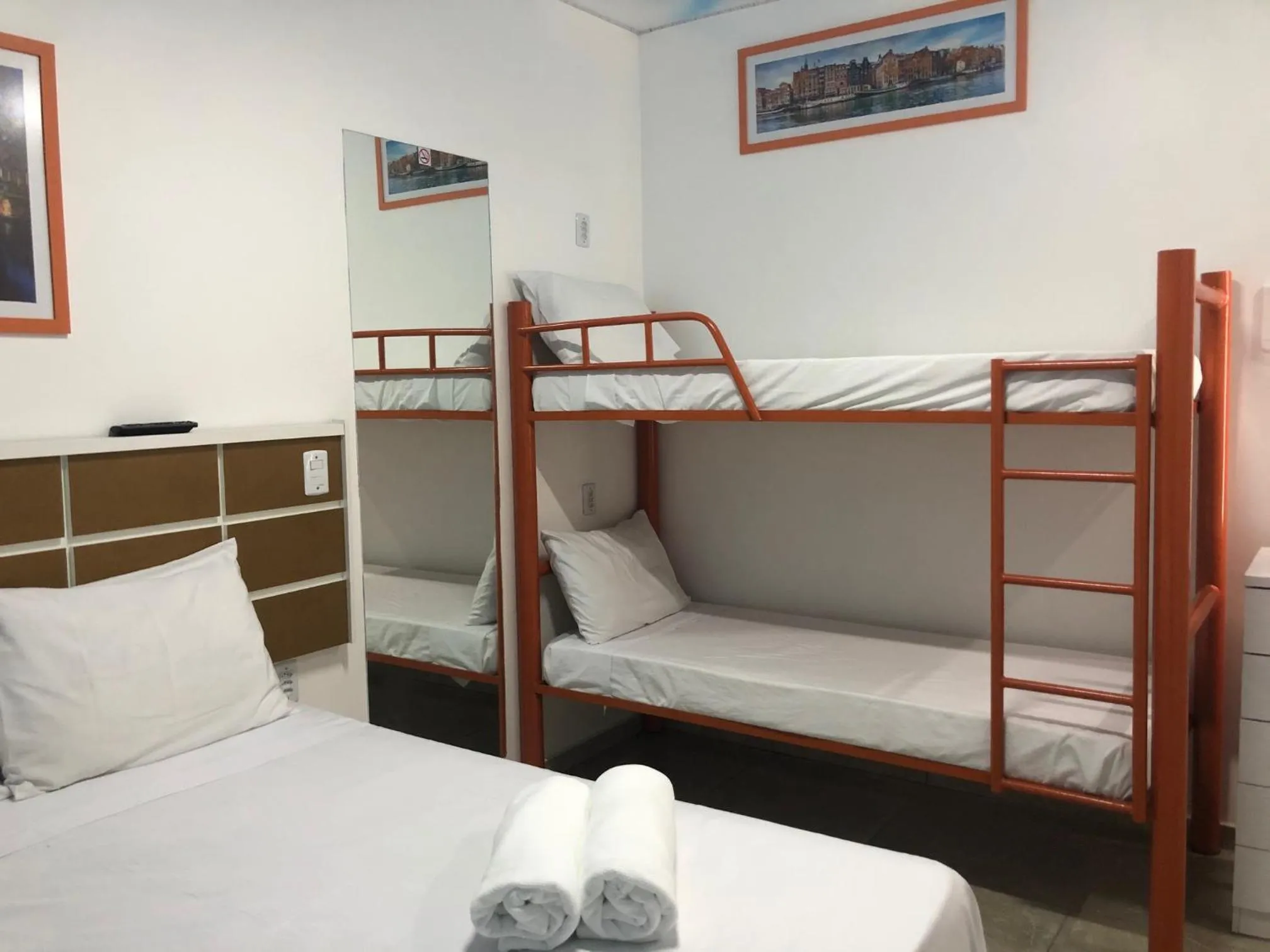 Bed in Pousada Country K no Parque Aquamak