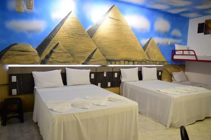 Bed in Pousada Country K no Parque Aquamak