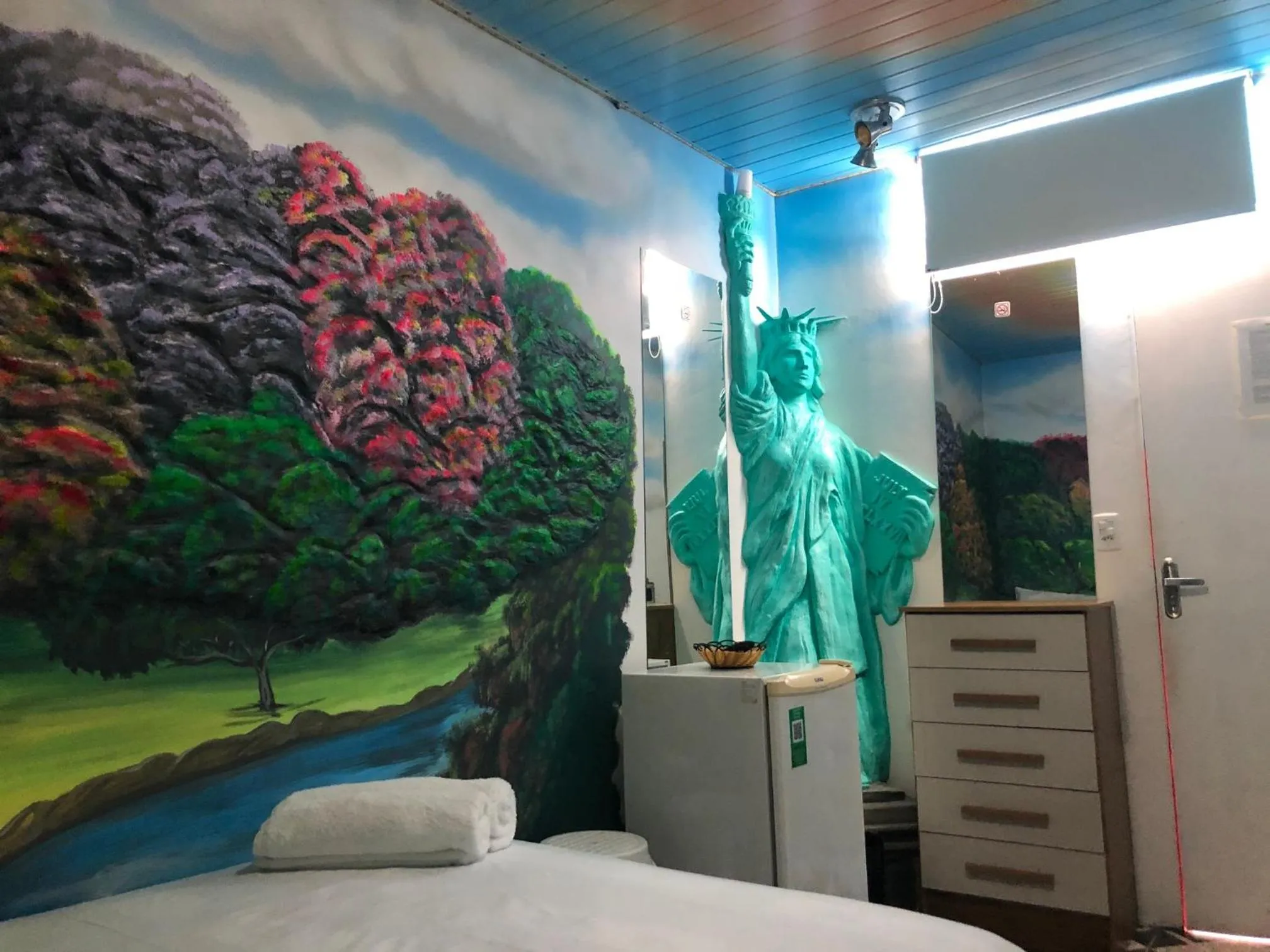 Bed in Pousada Country K no Parque Aquamak