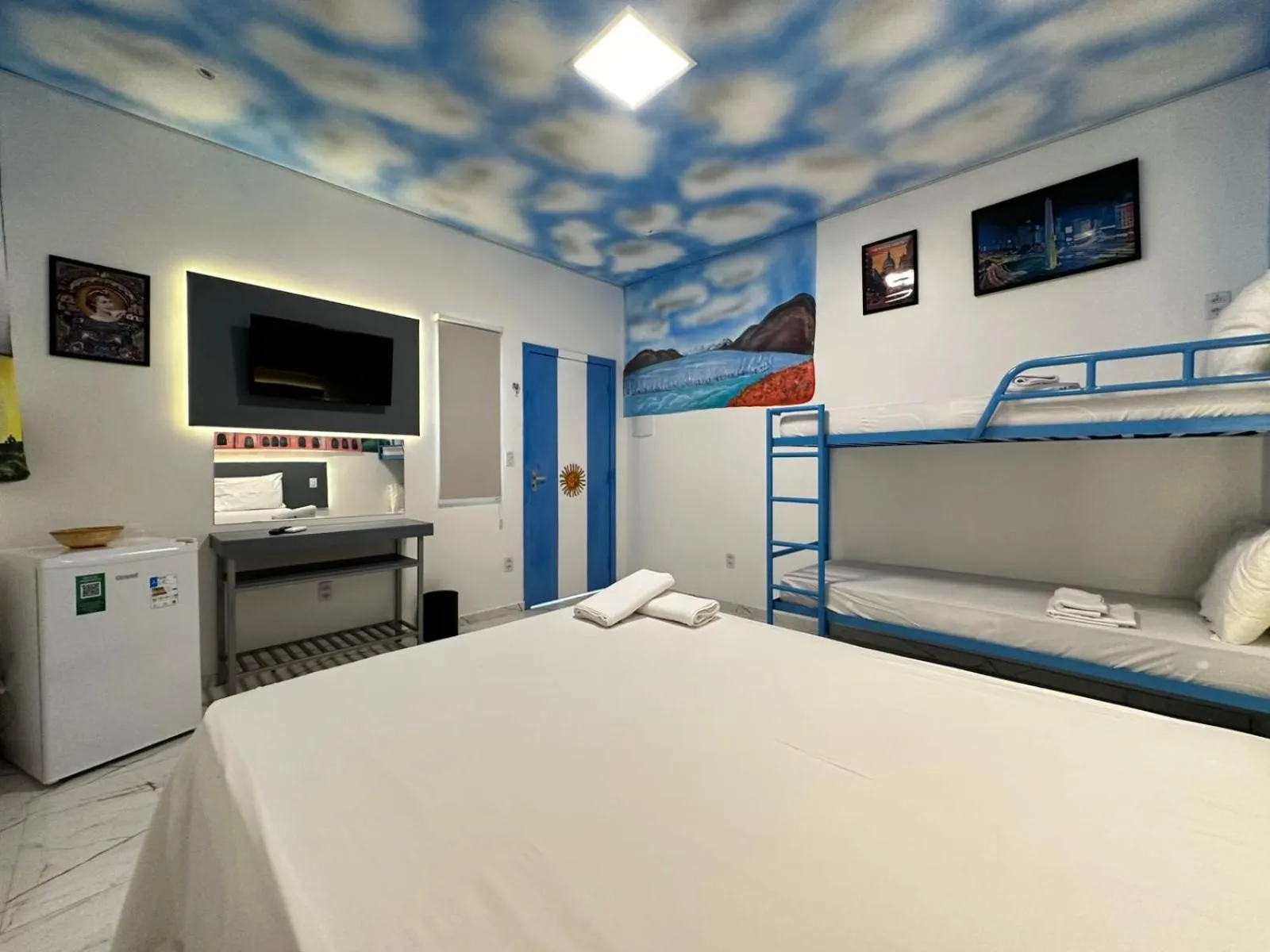 Bed in Pousada Country K no Parque Aquamak