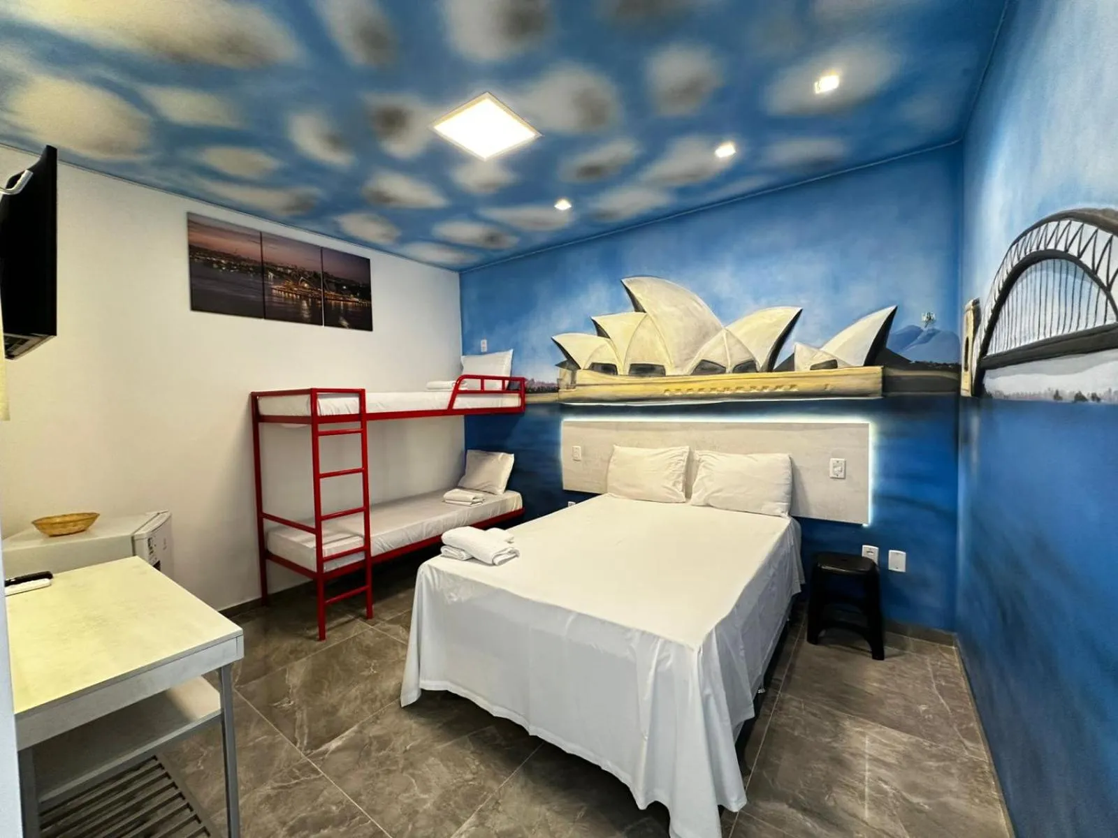 Bed in Pousada Country K no Parque Aquamak