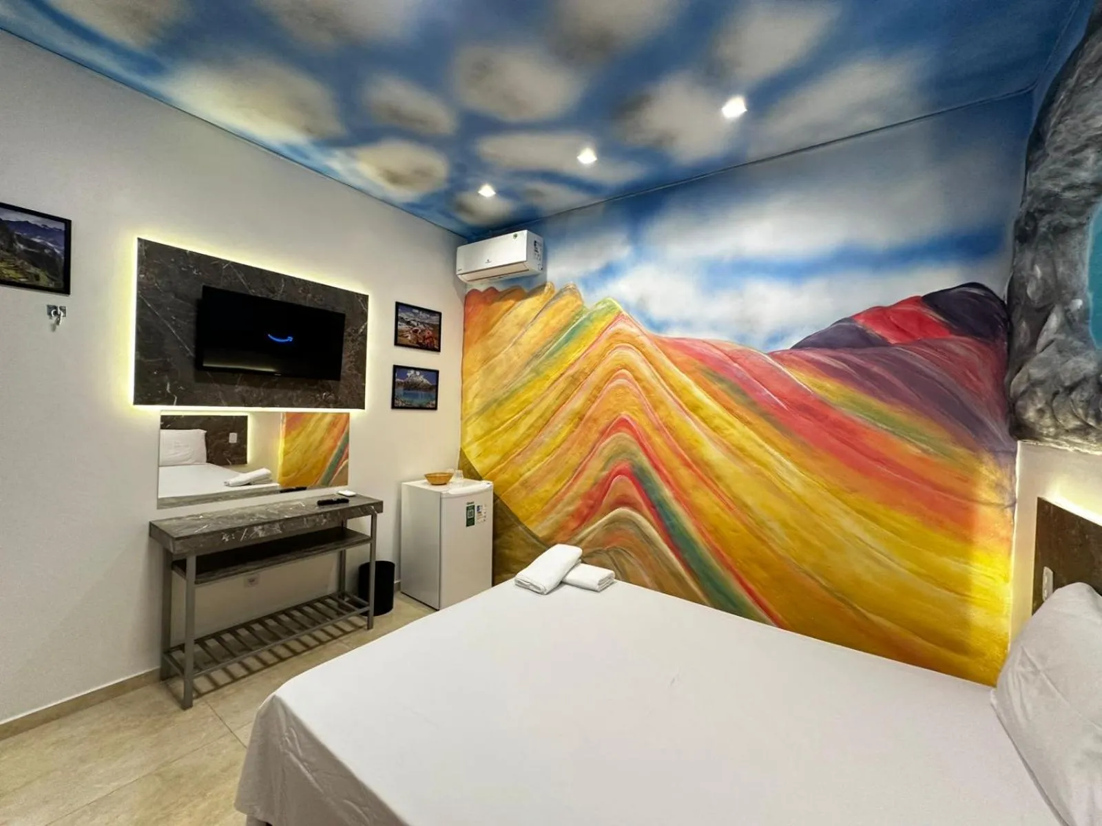 Bed in Pousada Country K no Parque Aquamak