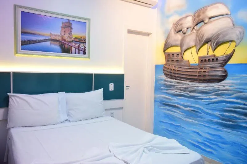 Bed in Pousada Country K no Parque Aquamak