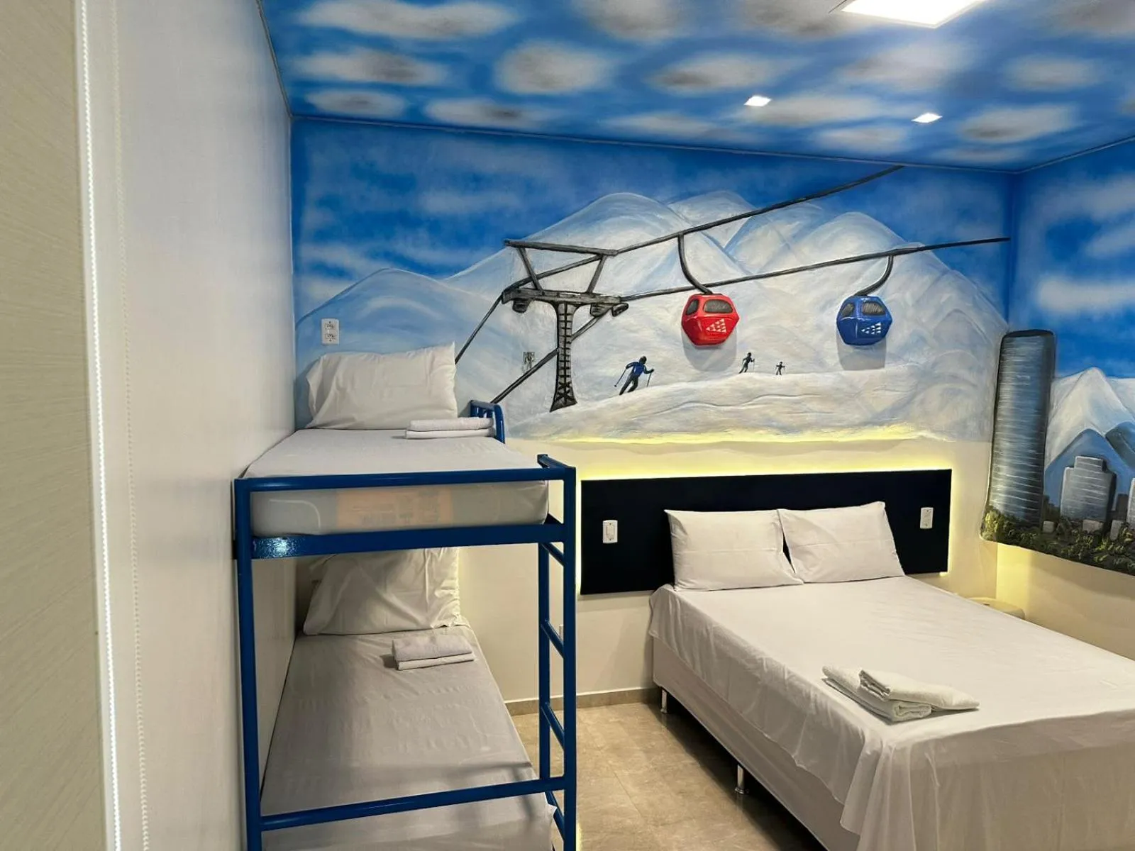 Bed in Pousada Country K no Parque Aquamak