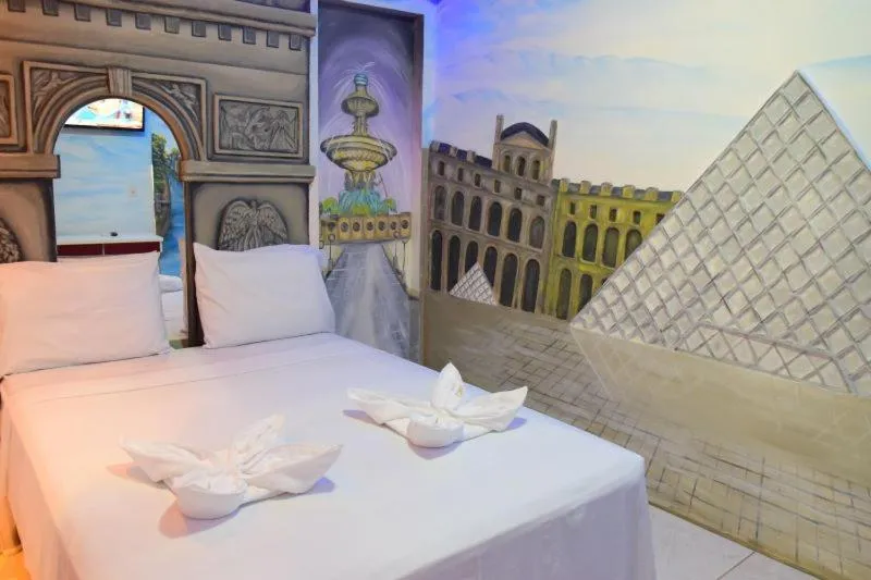 Bed in Pousada Country K no Parque Aquamak