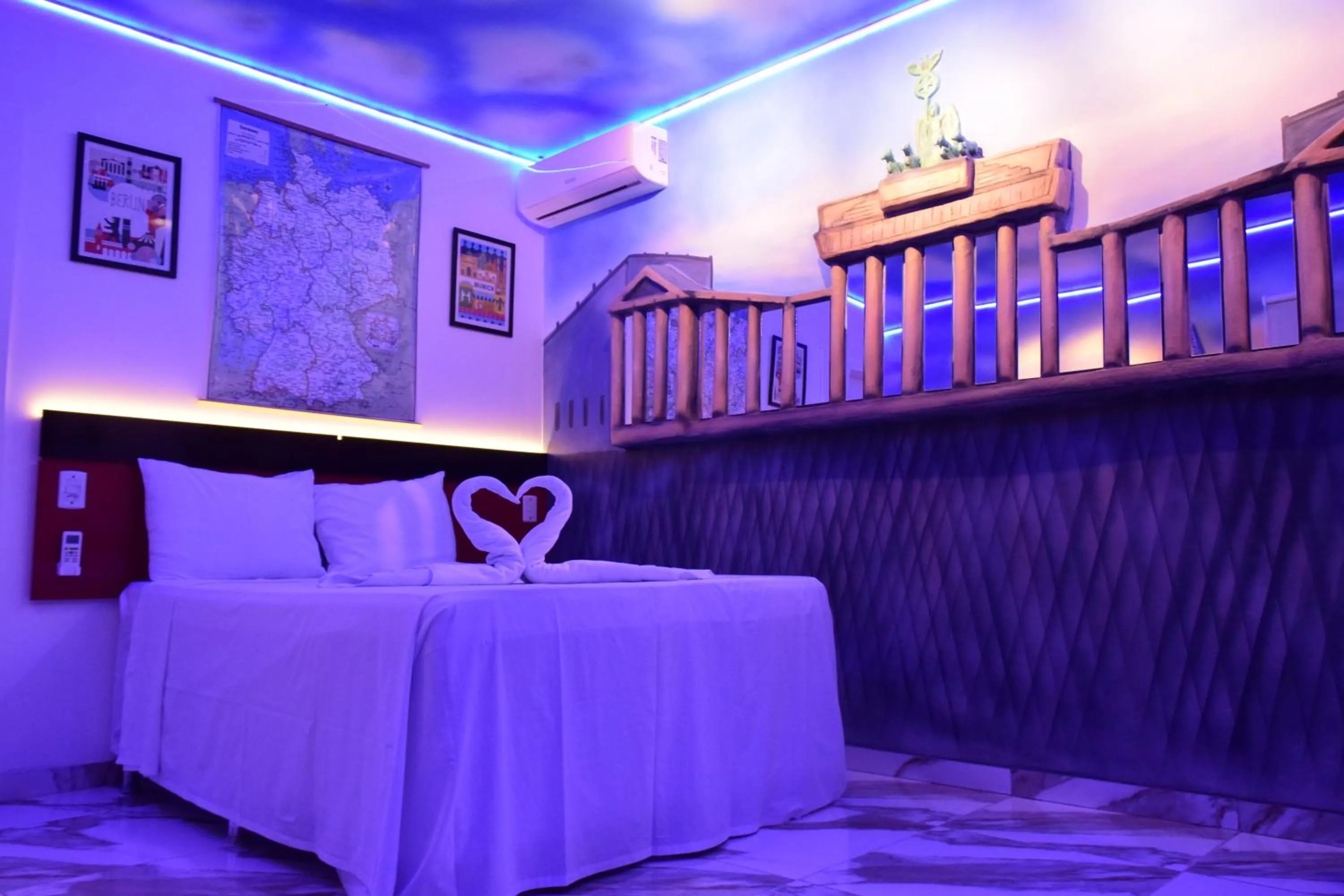 Bed in Pousada Country K no Parque Aquamak