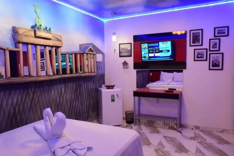 Bed in Pousada Country K no Parque Aquamak