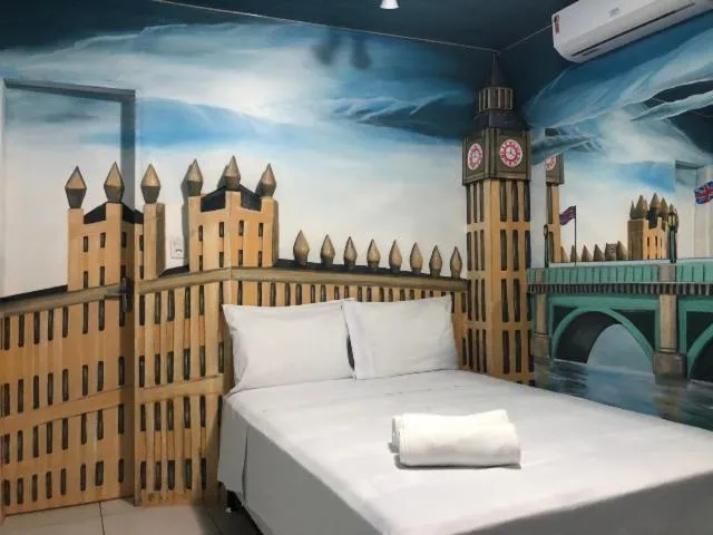 Bed in Pousada Country K no Parque Aquamak