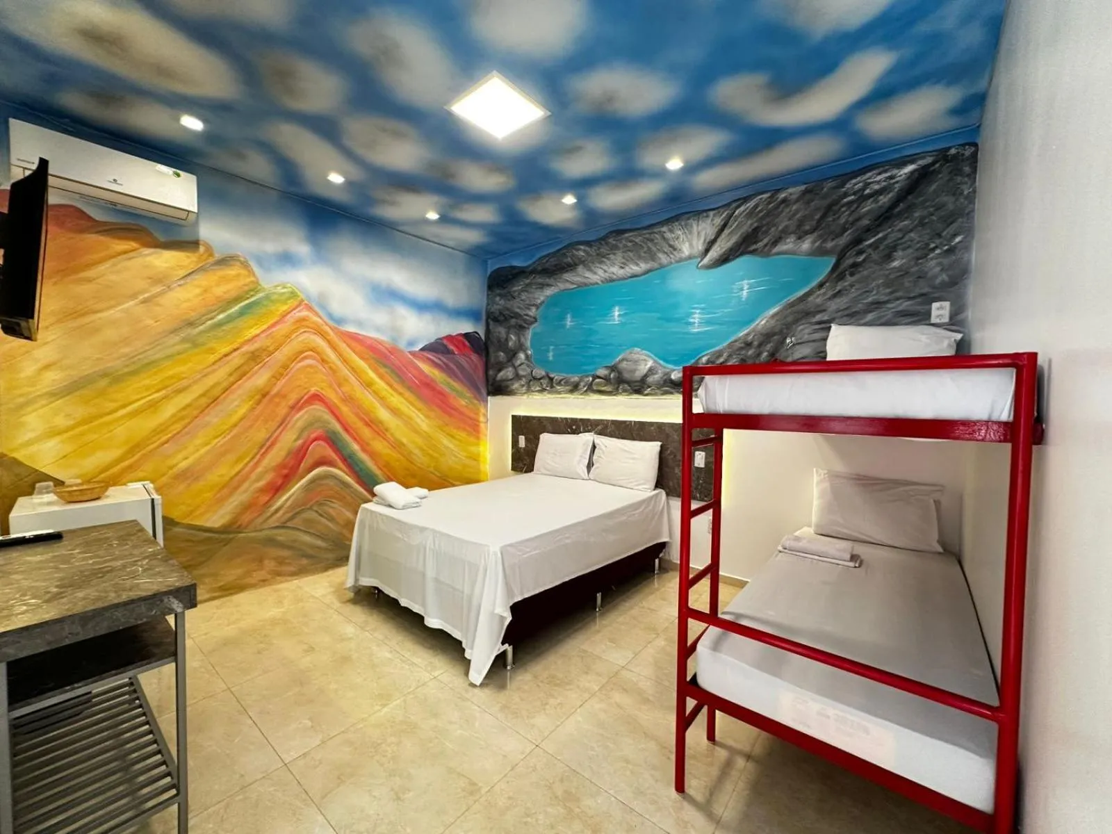 Bed in Pousada Country K no Parque Aquamak