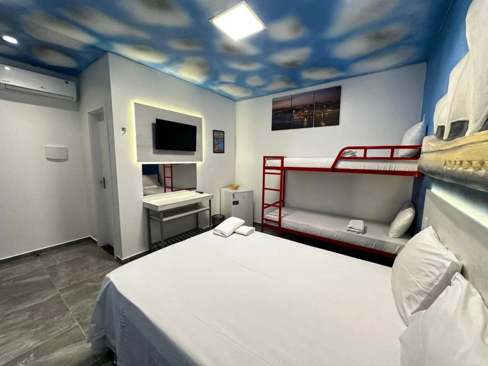 Bed in Pousada Country K no Parque Aquamak