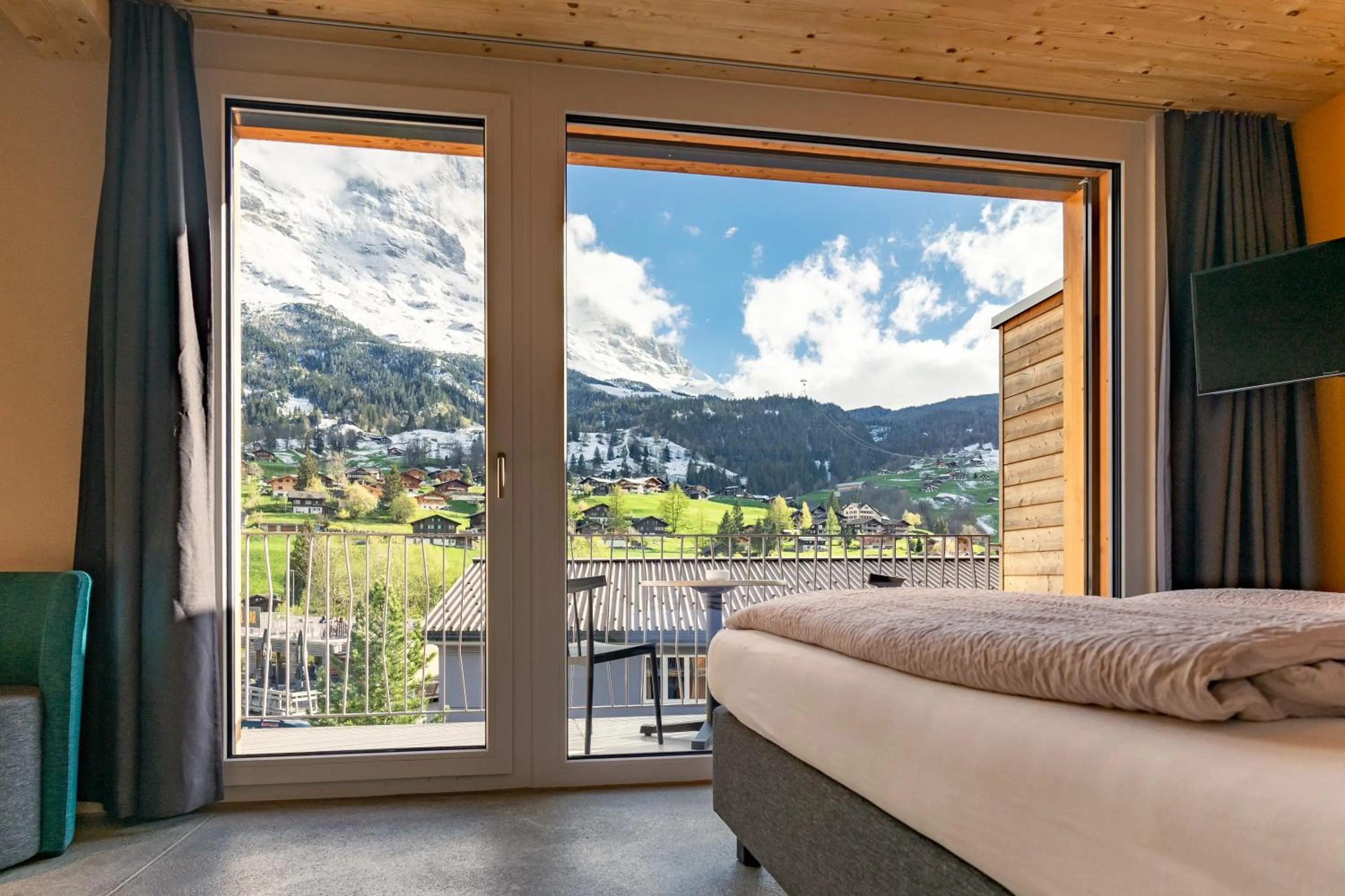 View (from property/room), Bed in Eiger Lodge Chic