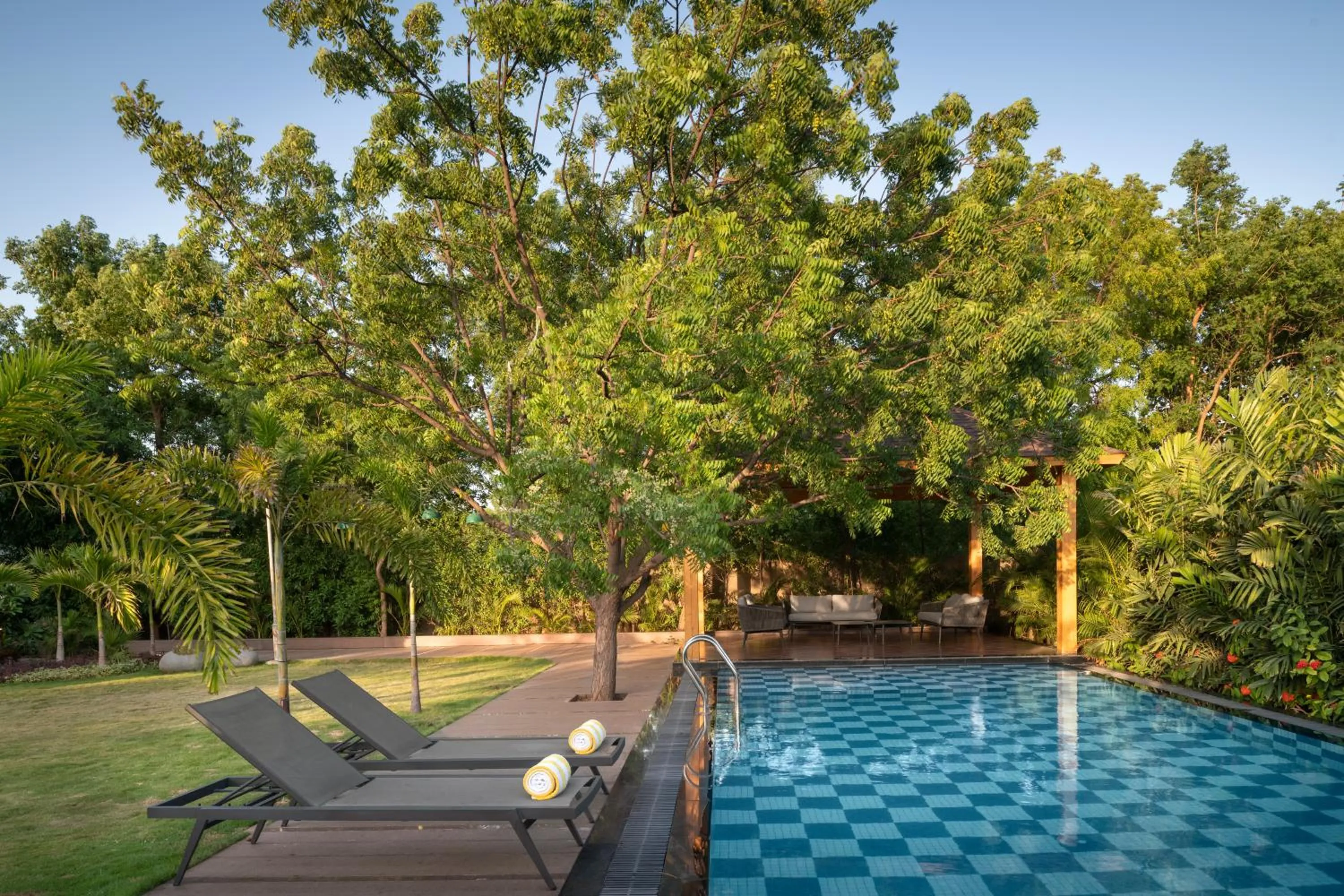 Swimming pool in Radisson Resort & Spa Kandla