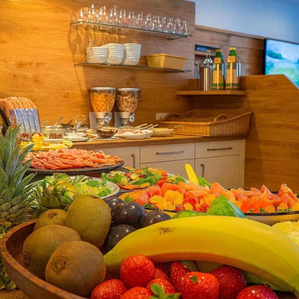 Buffet breakfast in Aparthotel Bergtraum