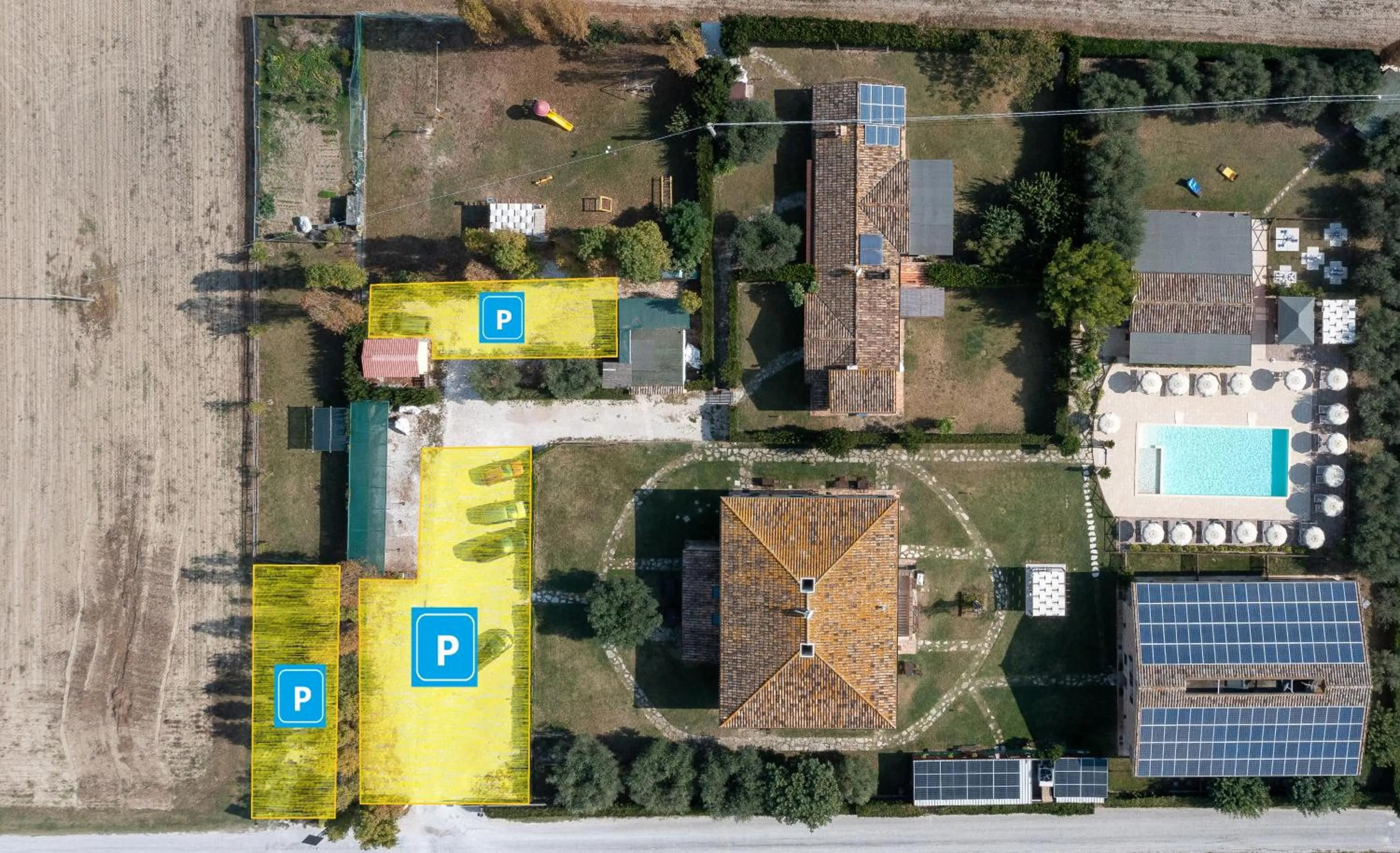 Bird's eye view in Casale del Conero