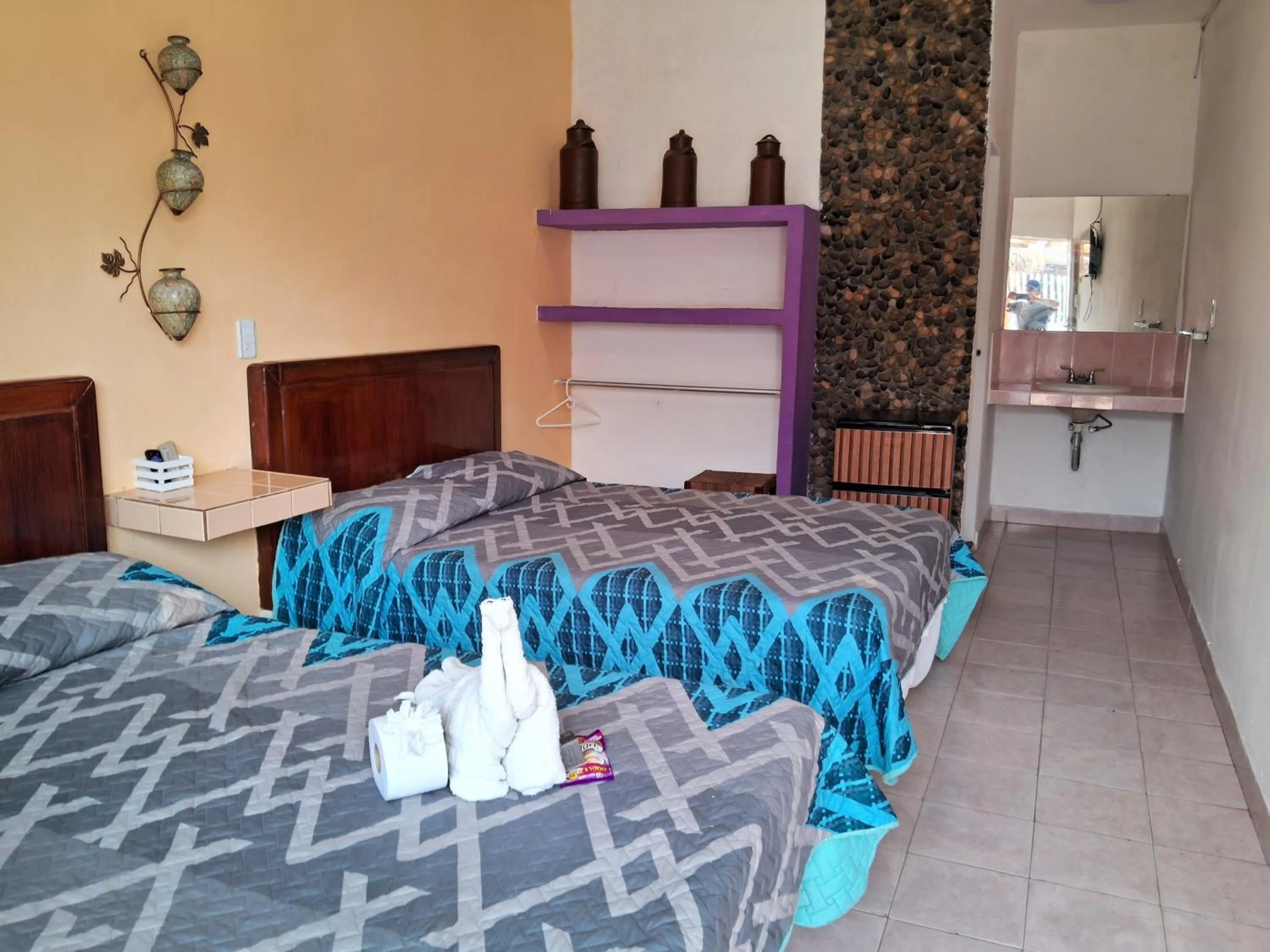 Bed in Hotel Villas del Rey