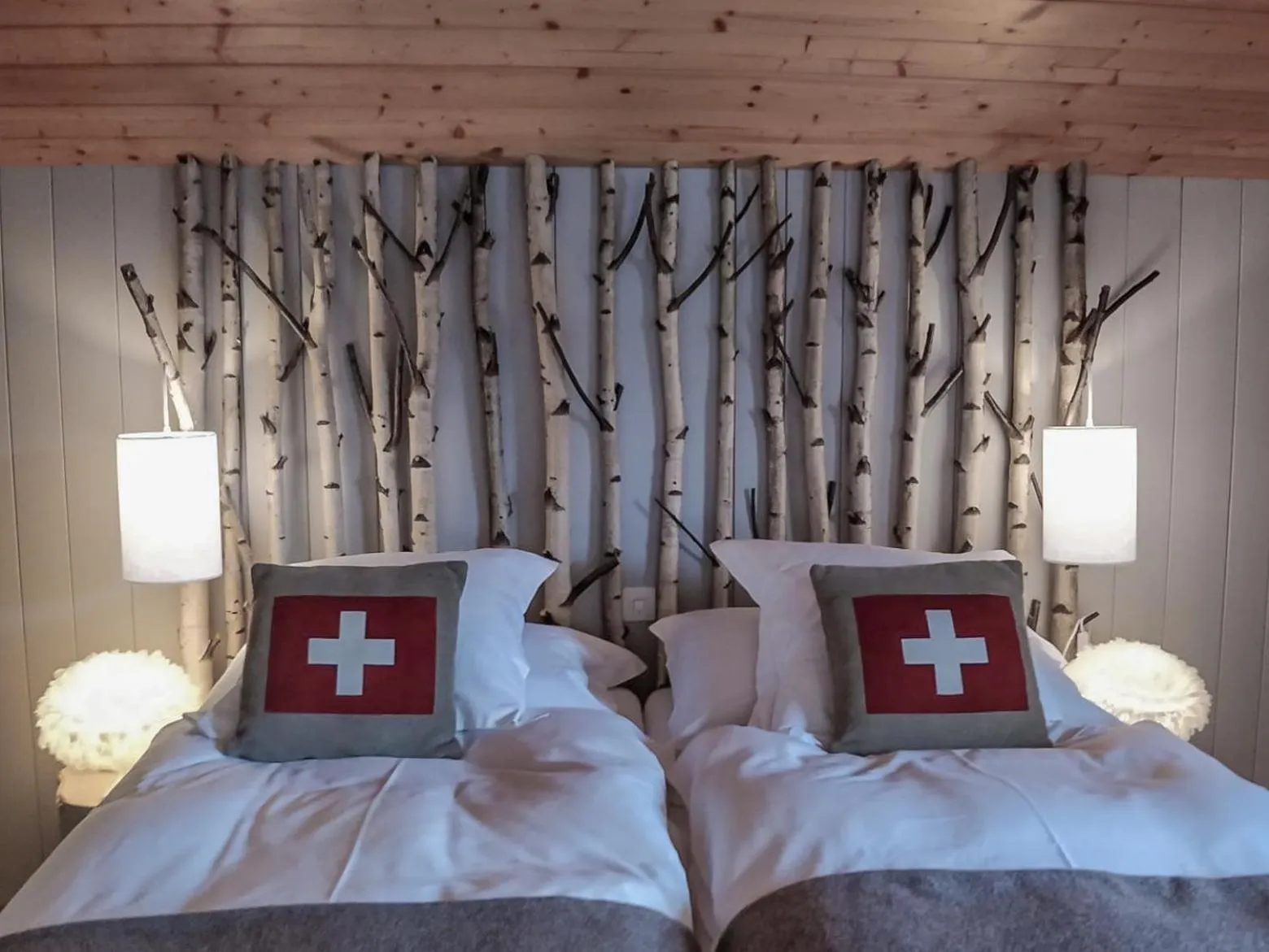 Bed in Hôtel Le Grand Chalet Favre