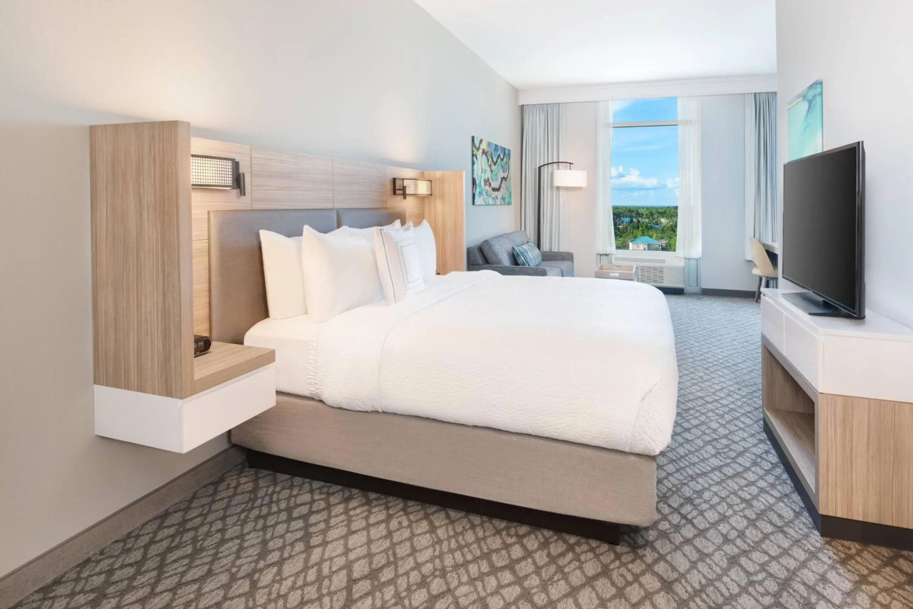 Photo of the whole room, Bed in SpringHill Suites by Marriott Panama City Beach Beachfront