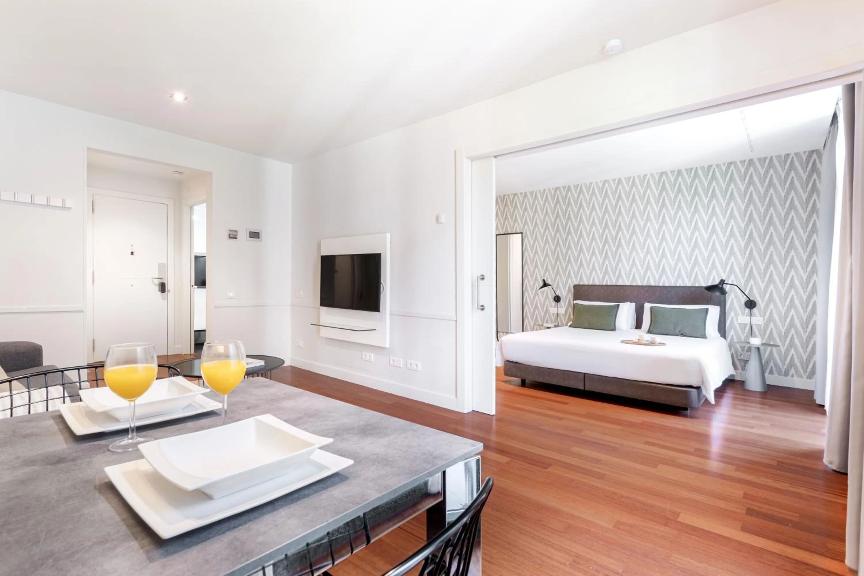 Bed in Aspasios Paseo de Gracia Apartments